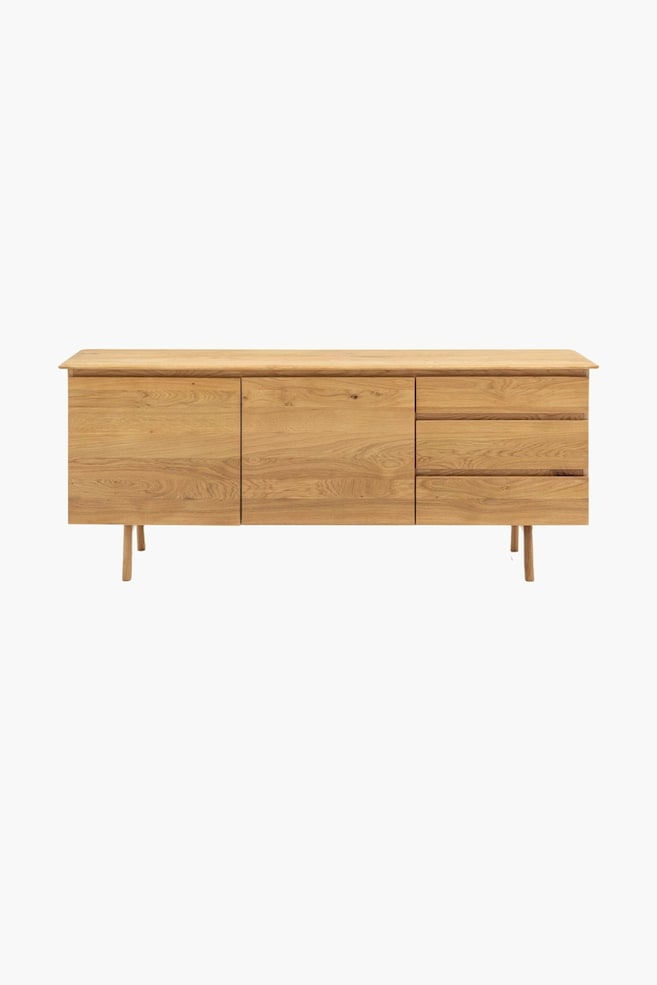 Wooden 2 Door Sideboard With 3 Drawers - Natural - 1