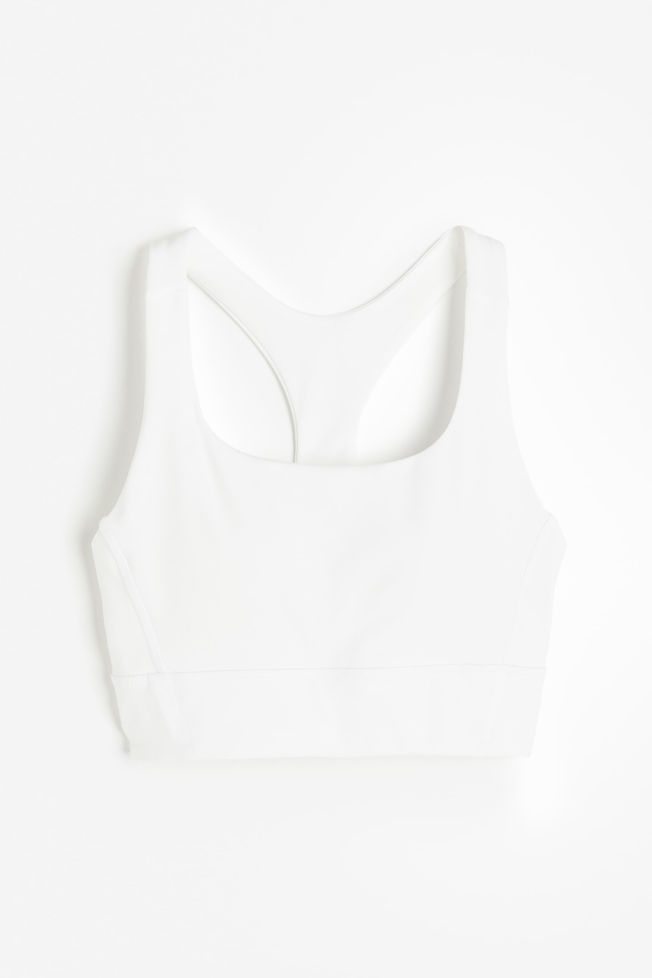 Medium Support Sports bra in DryMove™ - Square neckline - White ...