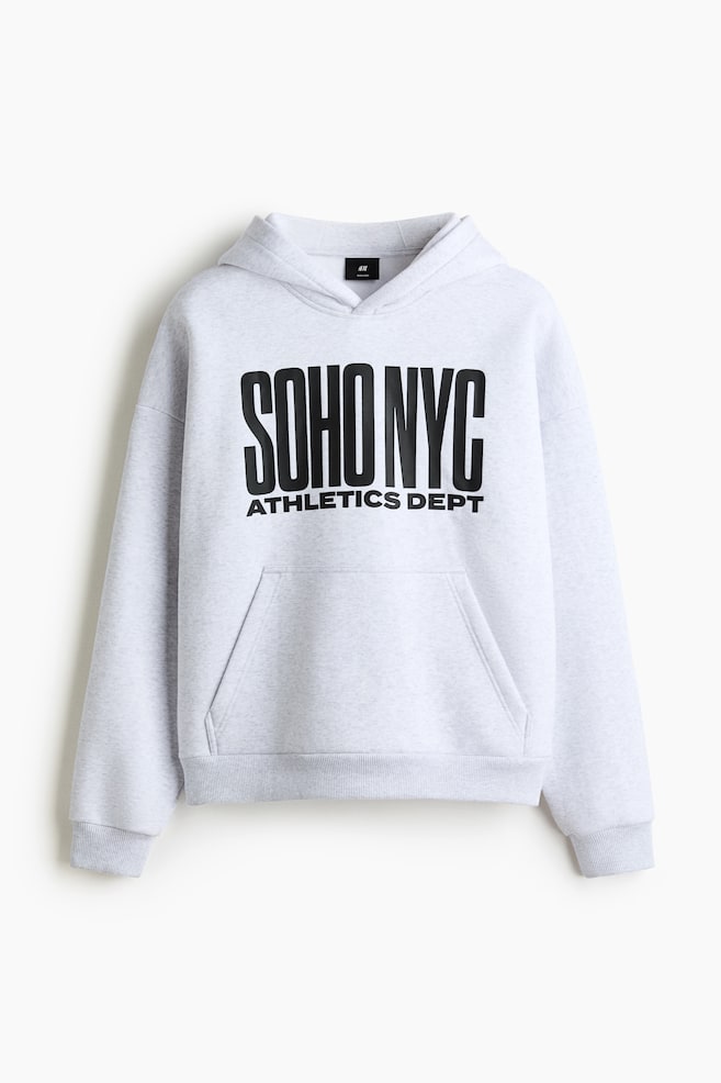 Loose Fit Hoodie - Grey marl/Soho Nyc/Grey marl/Euphoria - 1