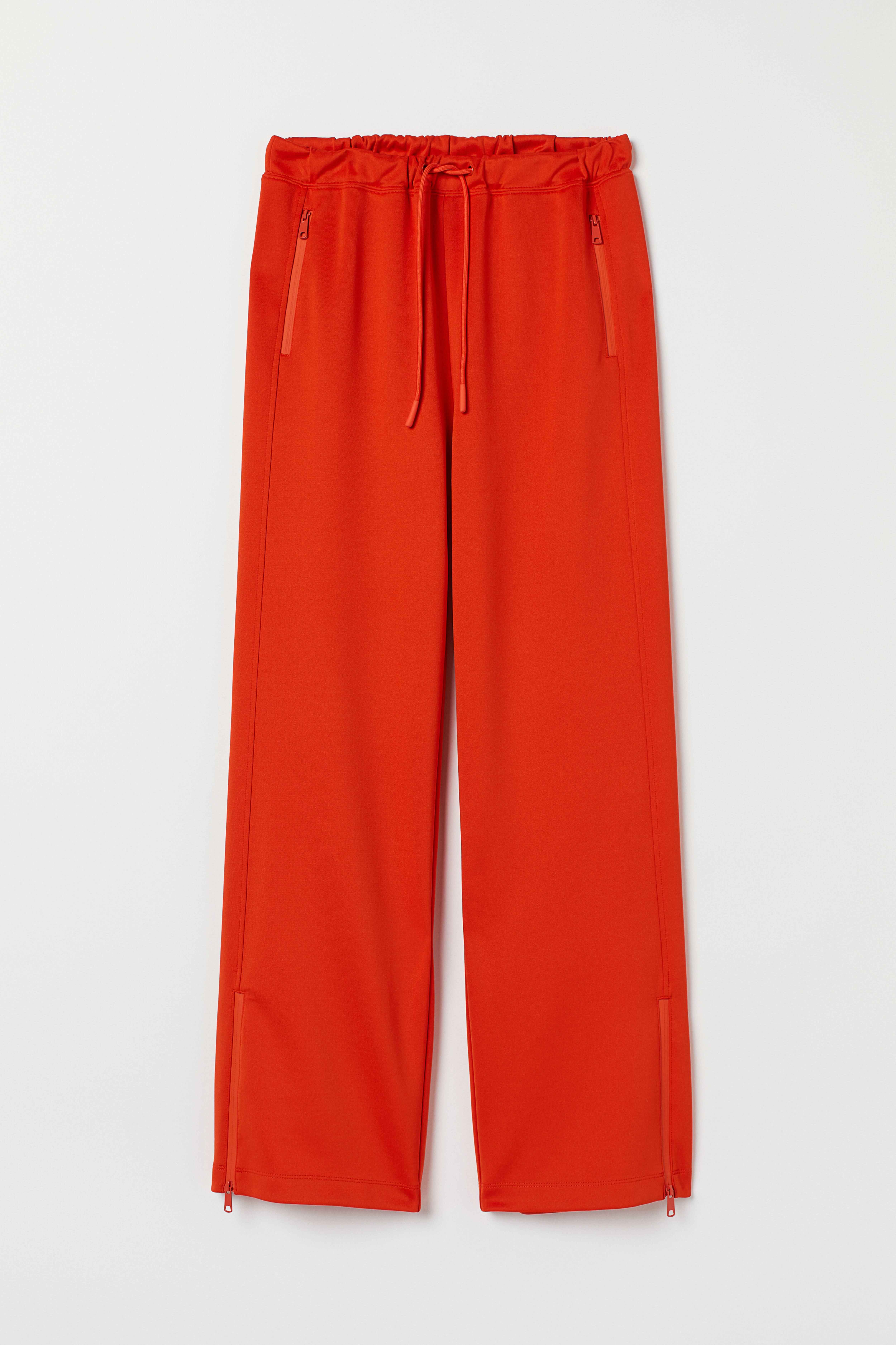 Zip hem Track Pants Orange red Ladies H M US