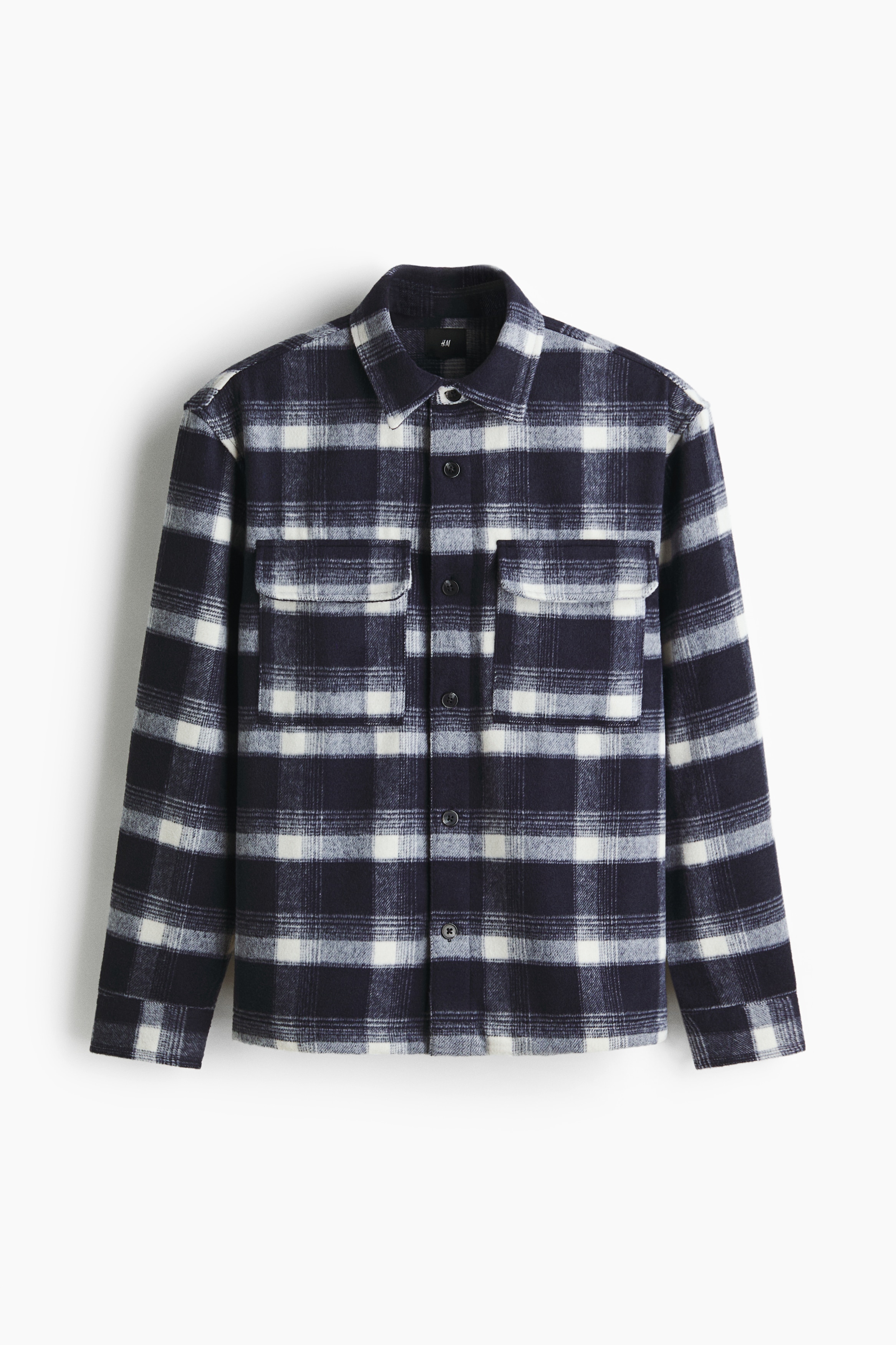 Regular Fit Flannel overshirt - Dark blue/Checked/Brown/Checked/Dark khaki green/Checked/Dark blue/Checked/Beige/White checked/Black/Grey checked/Dark grey/Checked