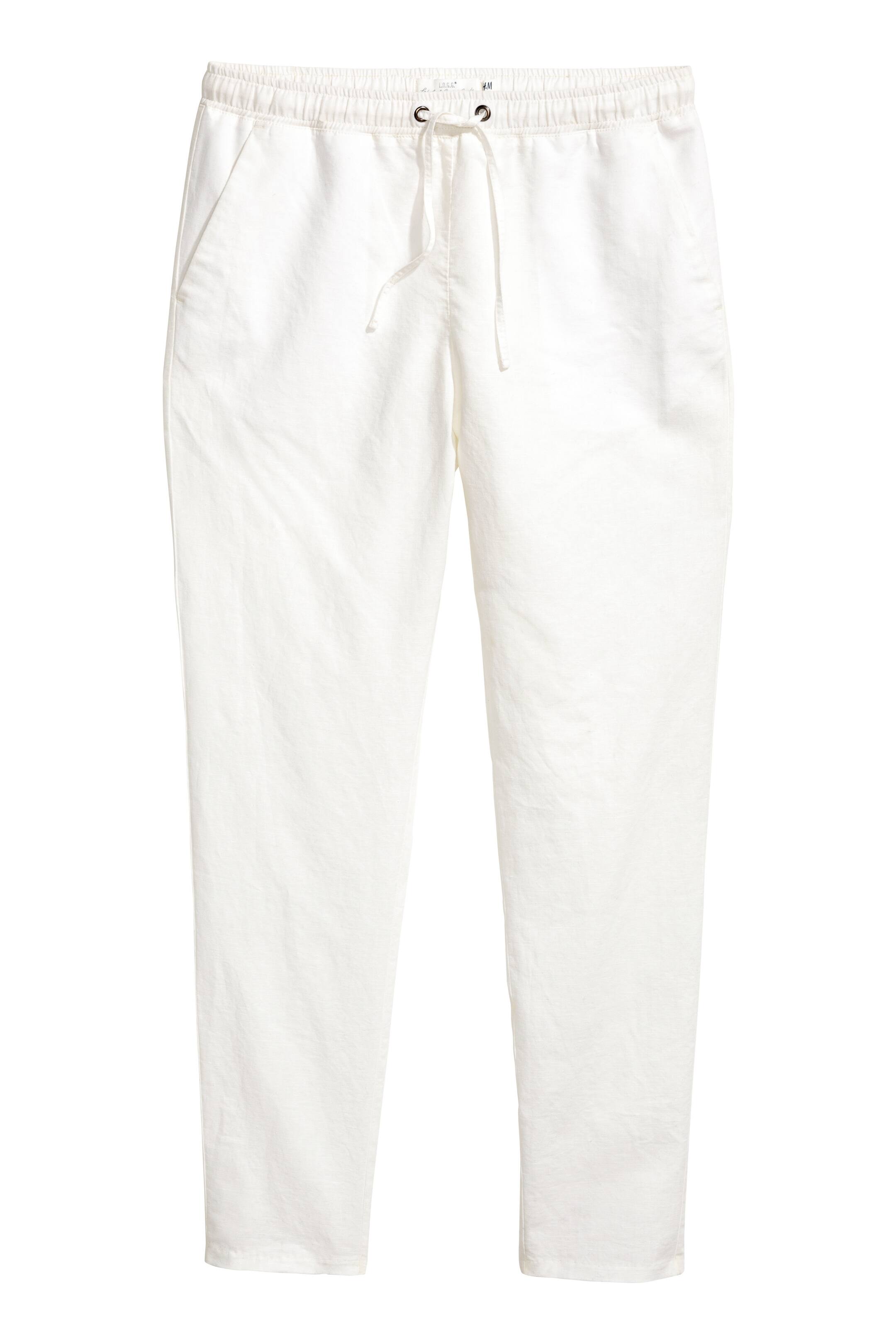View larger image: Linen joggers - White - Ladies | H&M GB 1