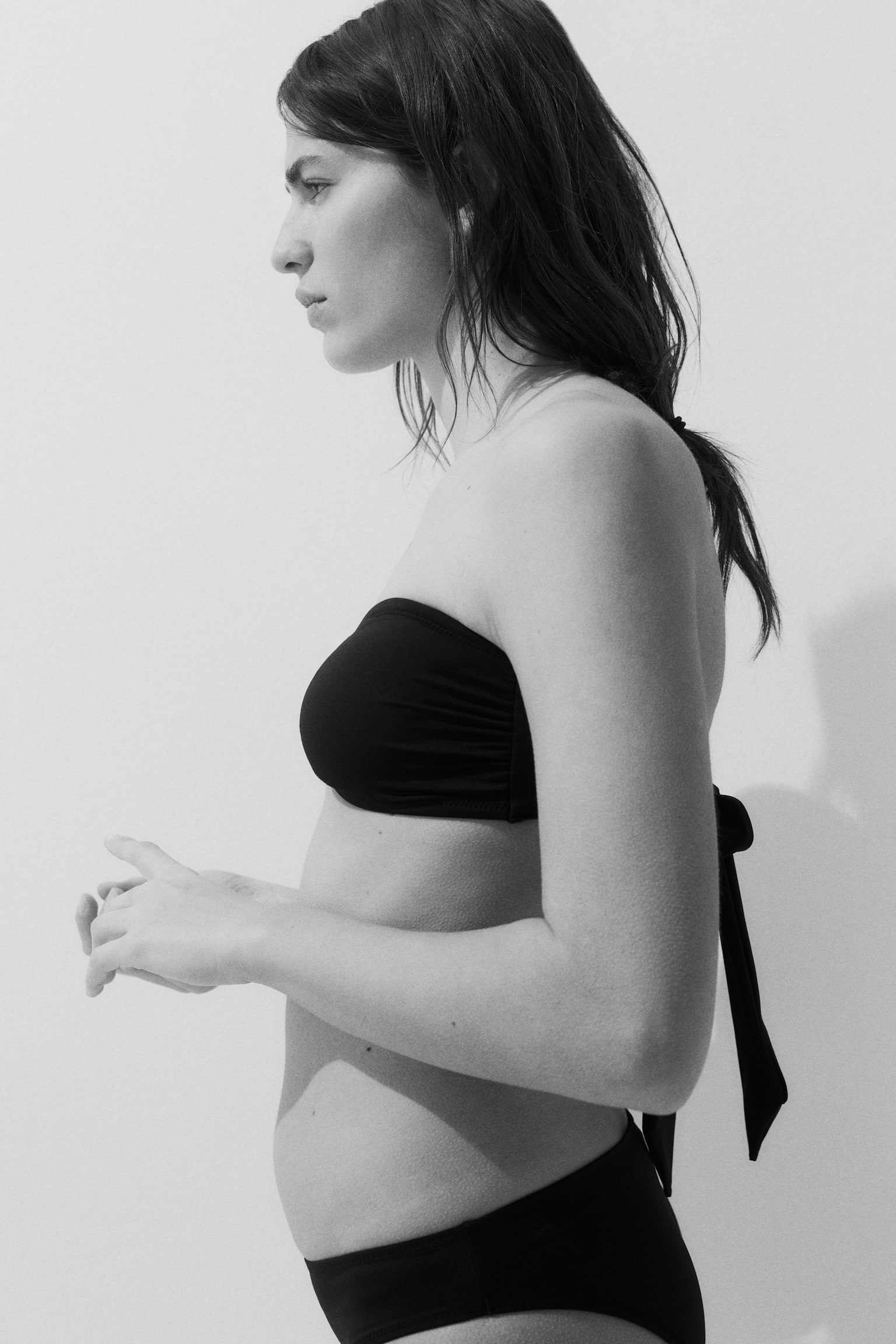 Padded bandeau bikini top - Black - 3