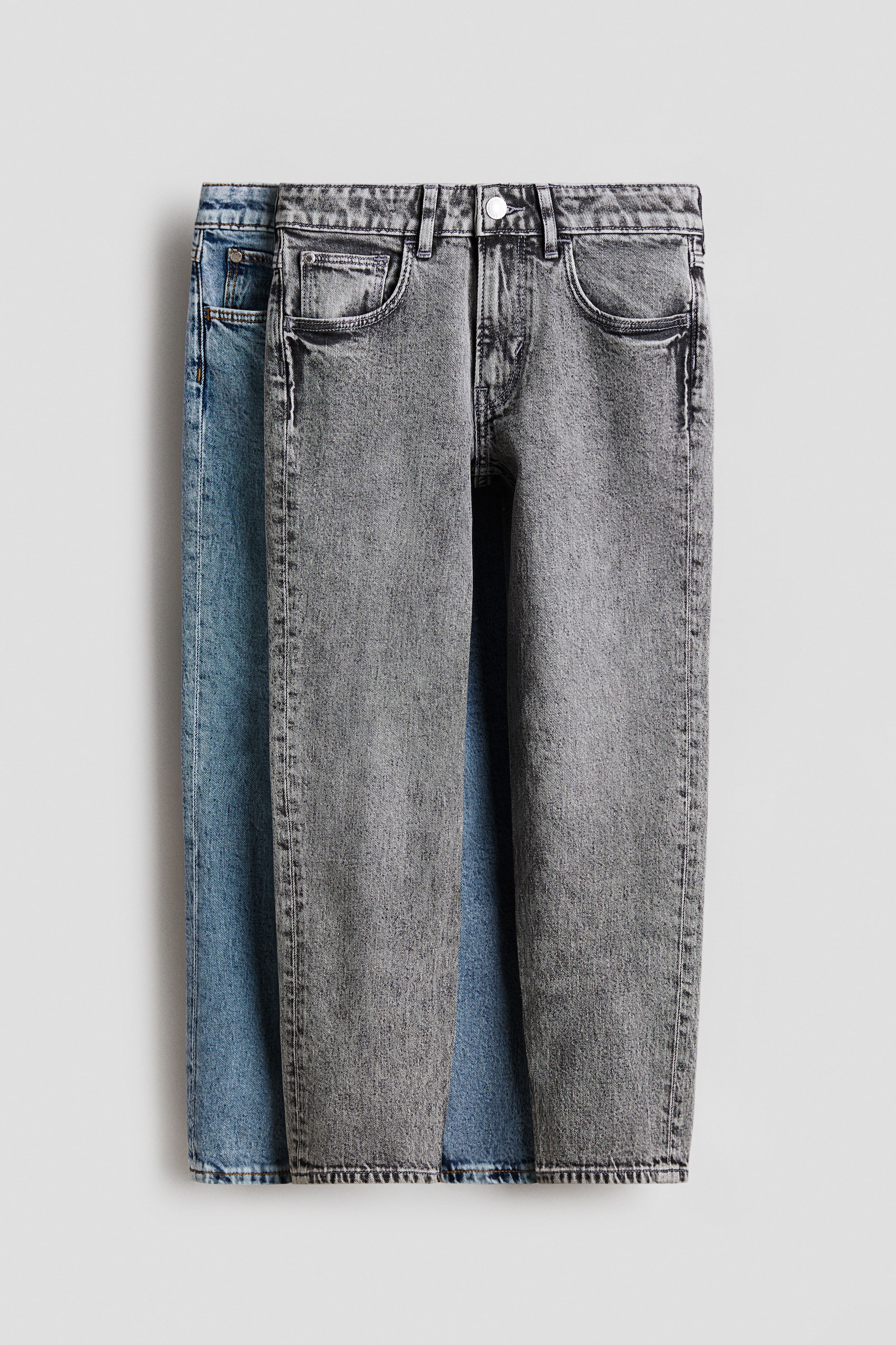 Se større billede: 2-pak Comfort Stretch Relaxed Fit Jeans - Denimgrå/Denimblå - BØRN | H&M DK 1