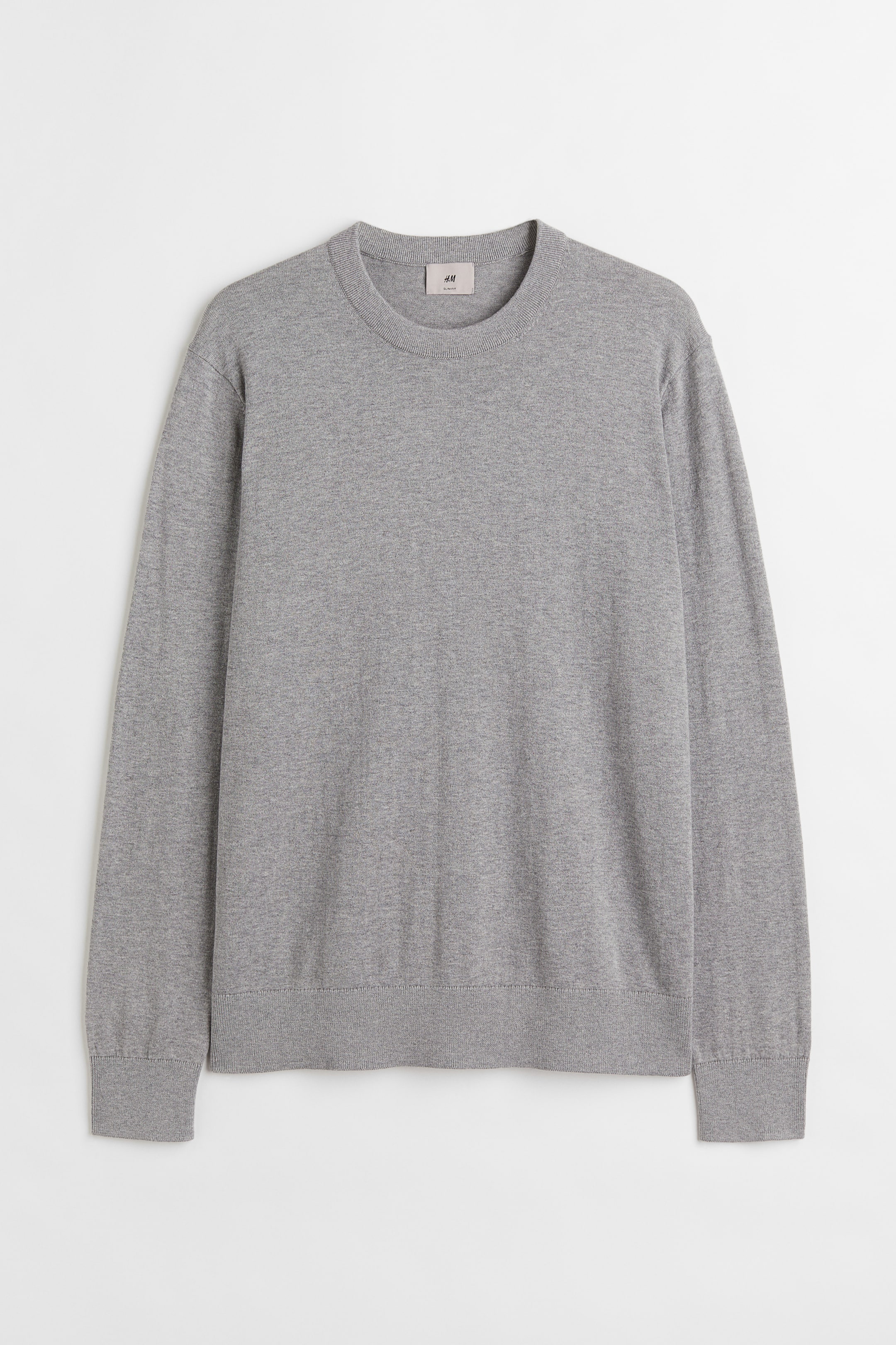 View larger image: Slim Fit Cashmere-blend jumper - Grey marl - Men | H&M 1