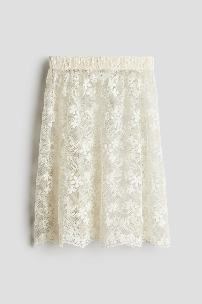 Falda de encaje - Crema - 1