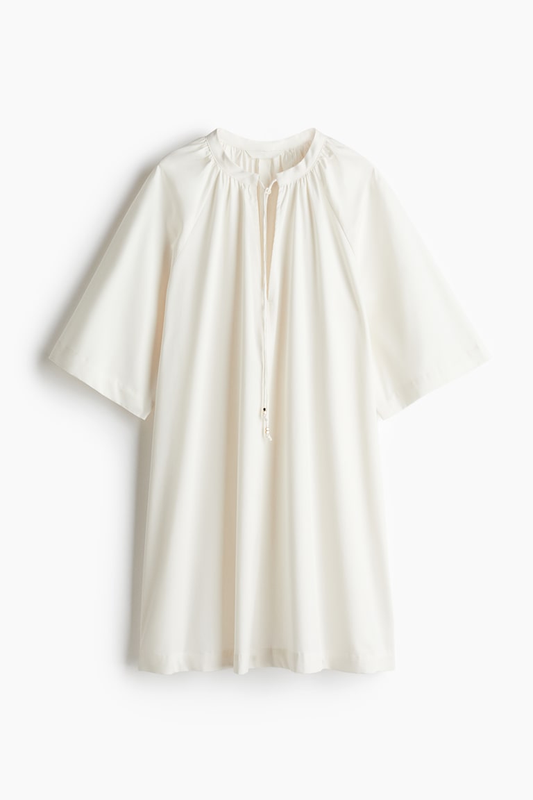 Women's White A-Line Cotton Dress | H&M US