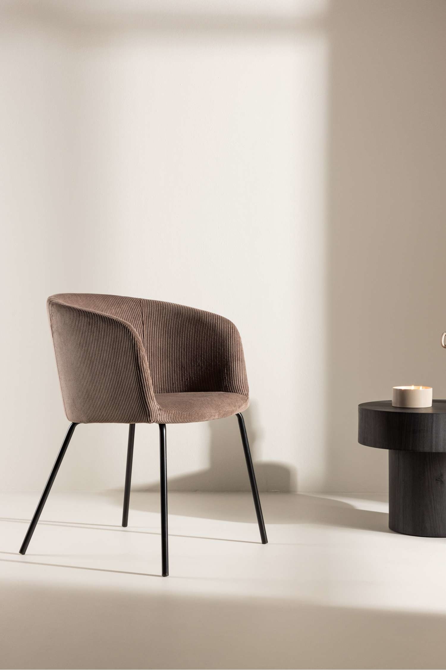 Silla De Comedor Berit - Poliéster, Marrón