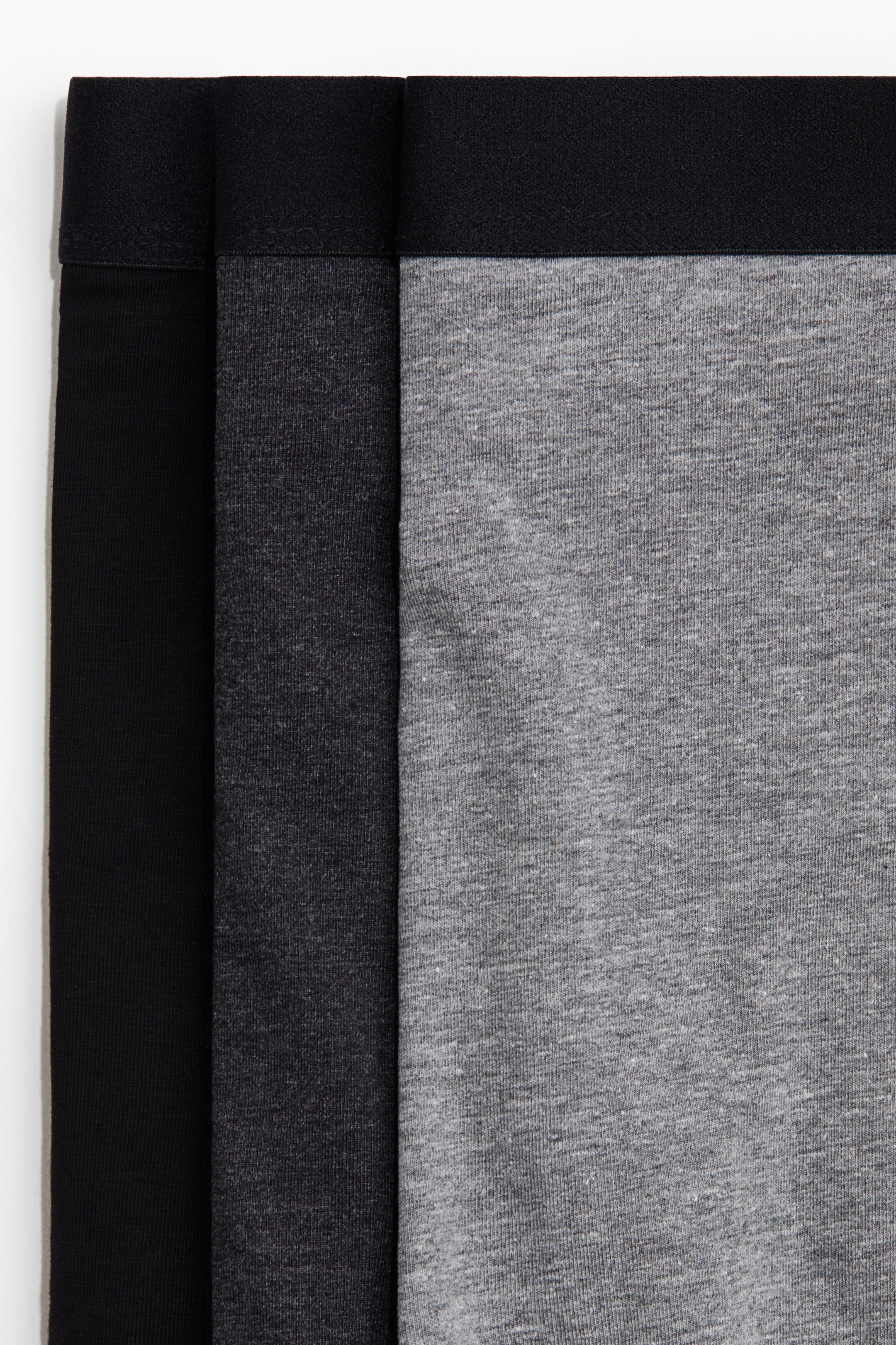 拡大画像を表示: ミッドレングスボクサーブリーフ 5枚セット Lycra® - ダークグレーメランジ／ブラック - Men | H&M JP 5