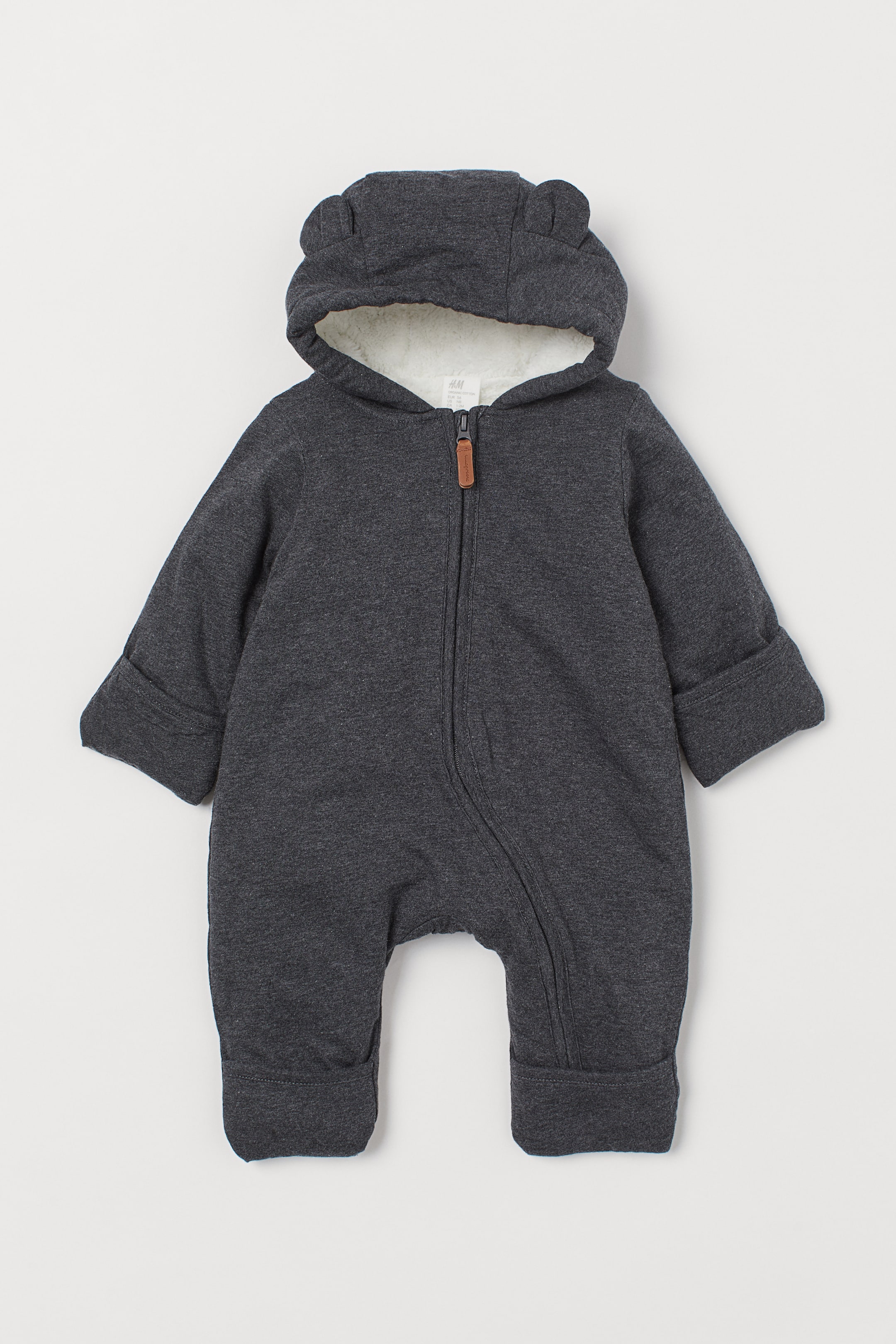 View larger image: Lined all-in-one suit - Dark grey marl - Kids | H&M HK 1