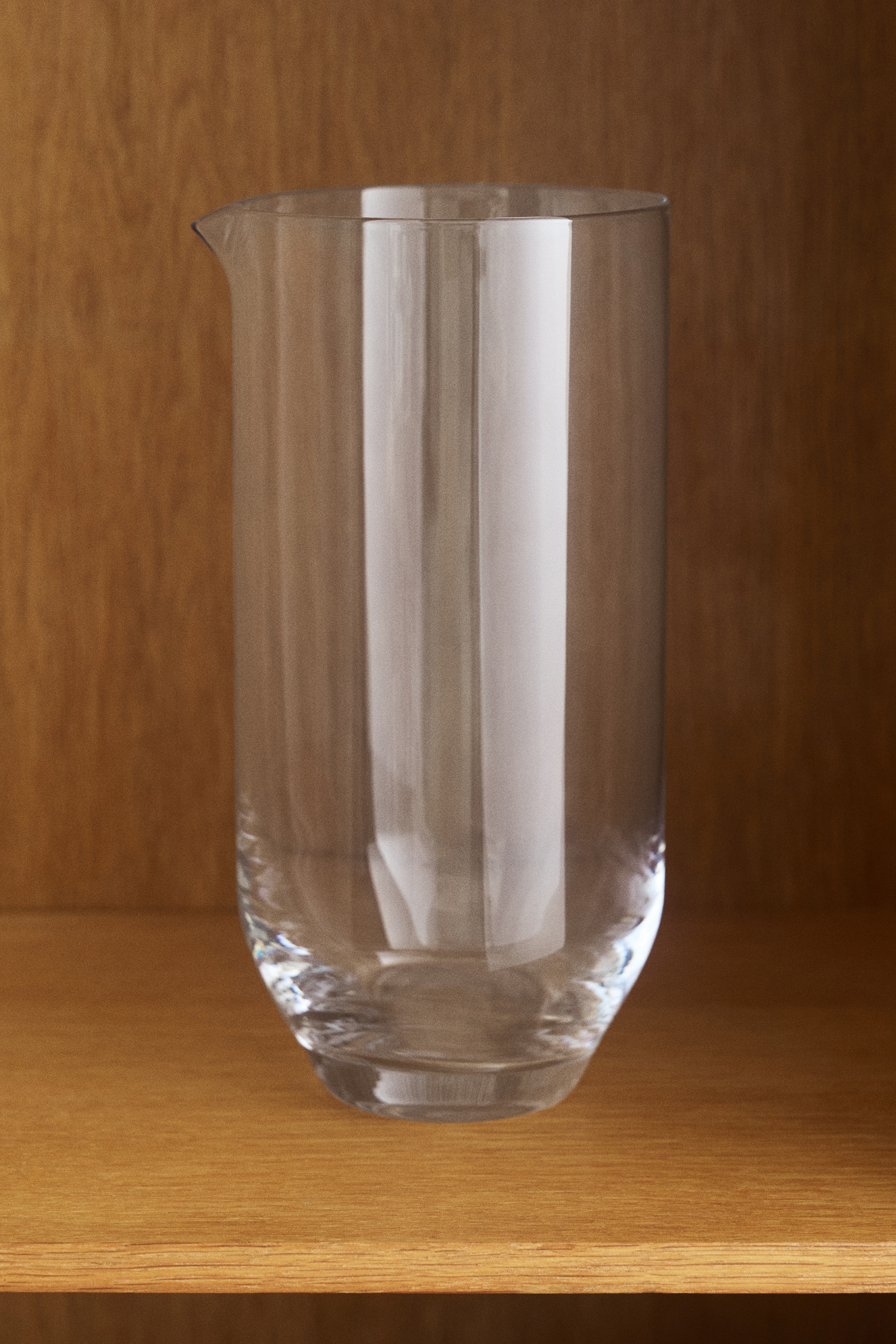 Mouth-Blown Glass Carafe - Transparent/Brown