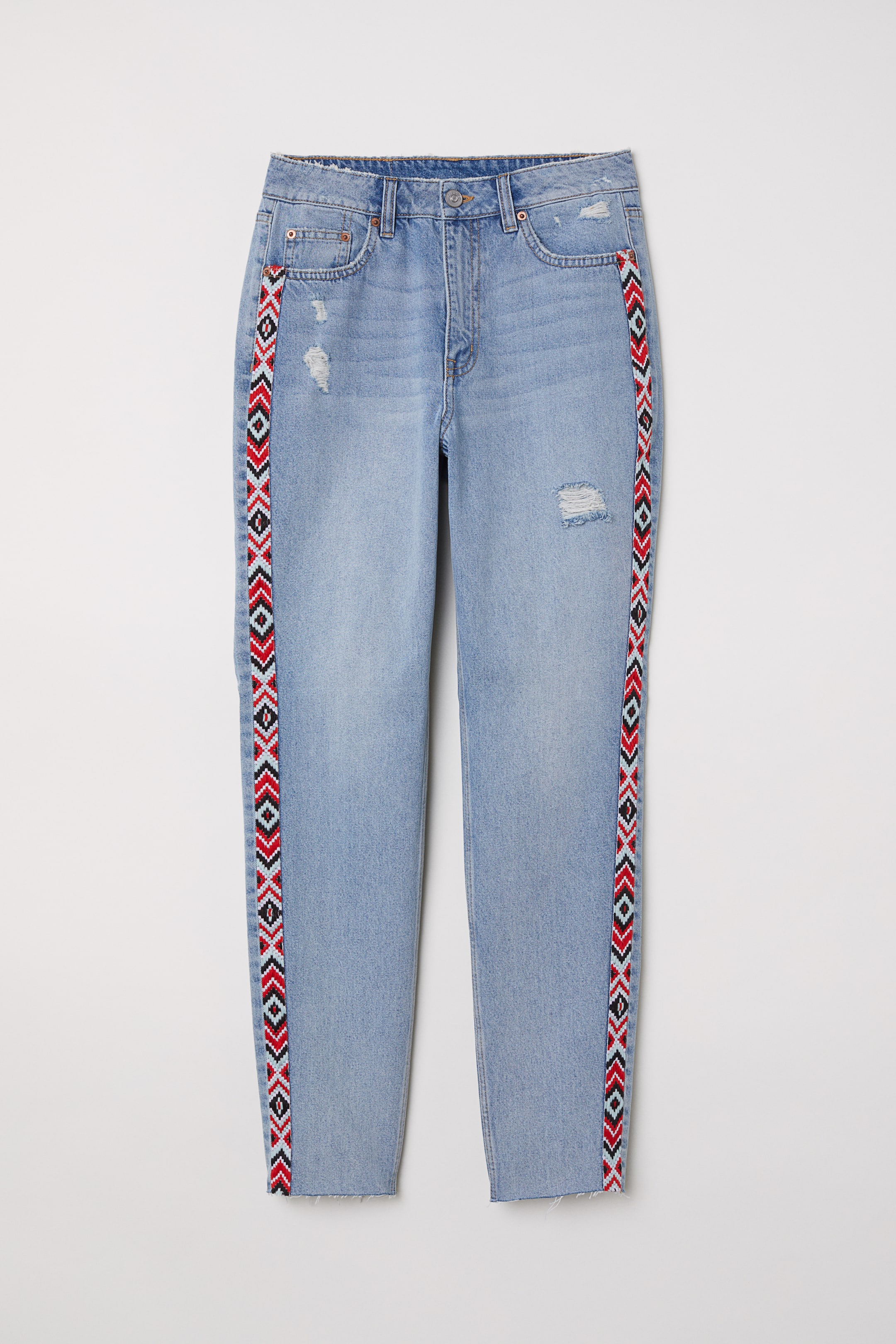 이미지 확대 보기: 슬림 맘 진 - 라이트 데님 블루 - 여성 | H&M KR 1