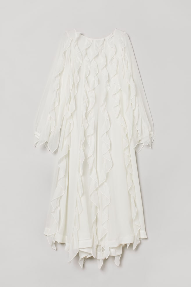 Flounced dress - White
