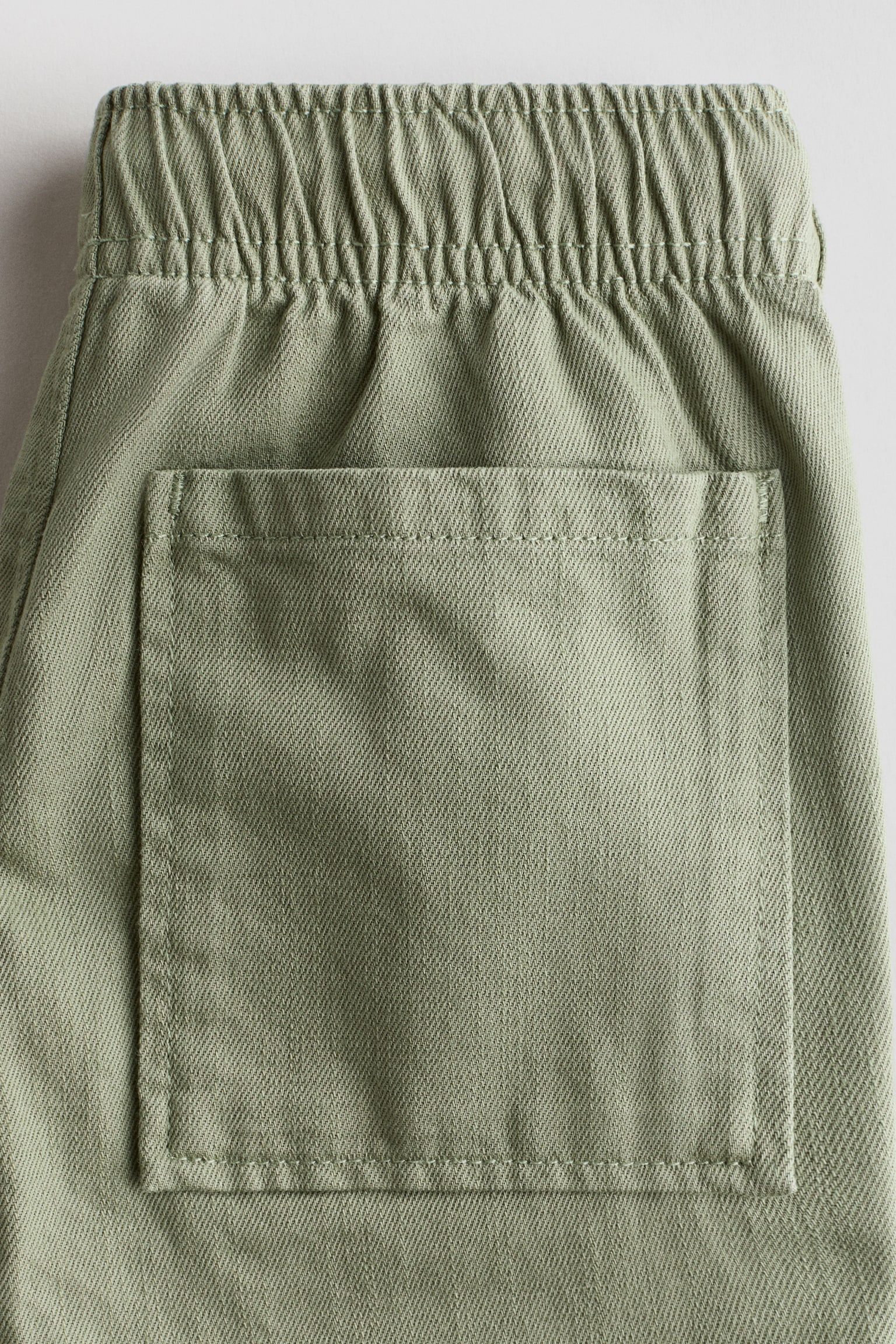 Cotton twill joggers - Khaki green/Beige/Black - 2