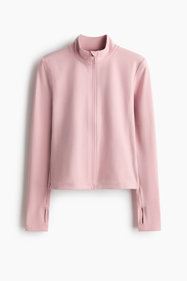 Zip-through sports jacket with SoftMove™ - Pastel pink/Black/Brown/Choco mocha/White/Dark grey/Sage green/Chocolate plum/Aubergine purple/Lilac/Antique rose/Mocha/Apricot/Powder pink/Pannacotta yellow/Light burgundy/Plum purple/Peachy beige/Amazonite blue/Dark brown/Dusty violet/Storm blue/Cream/Navy blue/Navy blue - 1