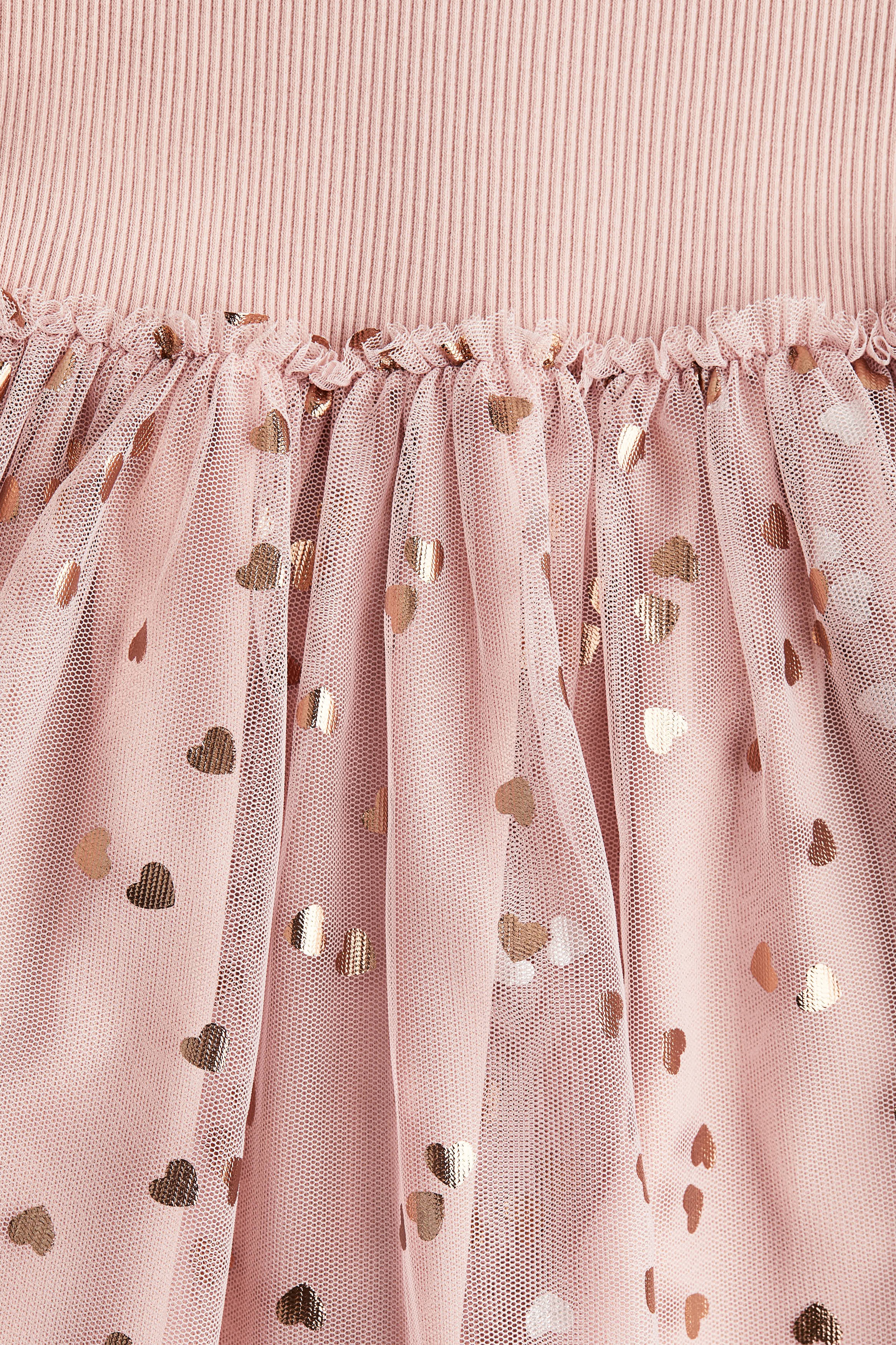 Dusty pink/hearts Tulle Dress for kids | H&M US