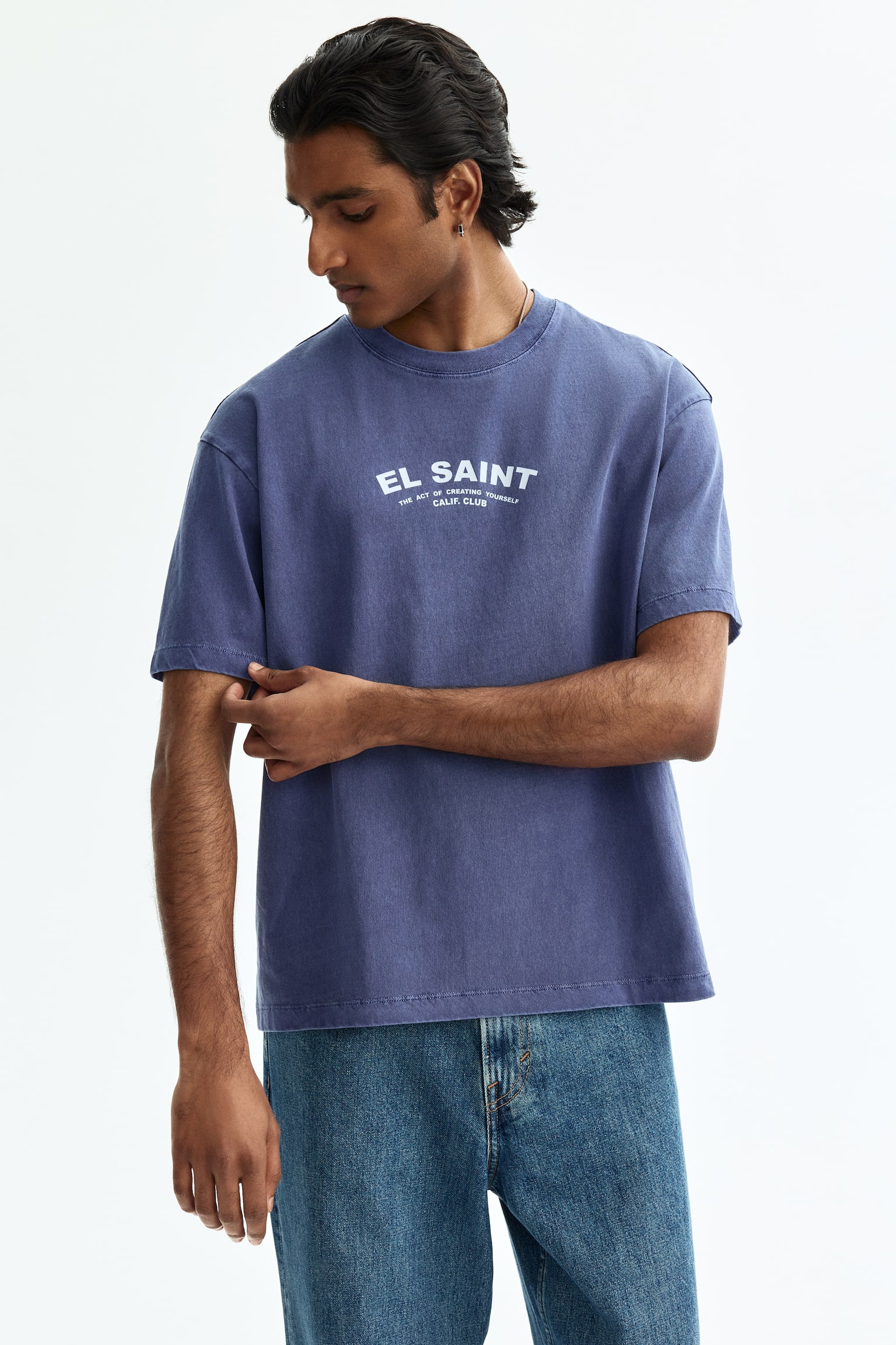 Relaxed Fit Printed T-shirt - Blue/El Saint/Grey/Route 66/Burgundy/Urban Studio - 2