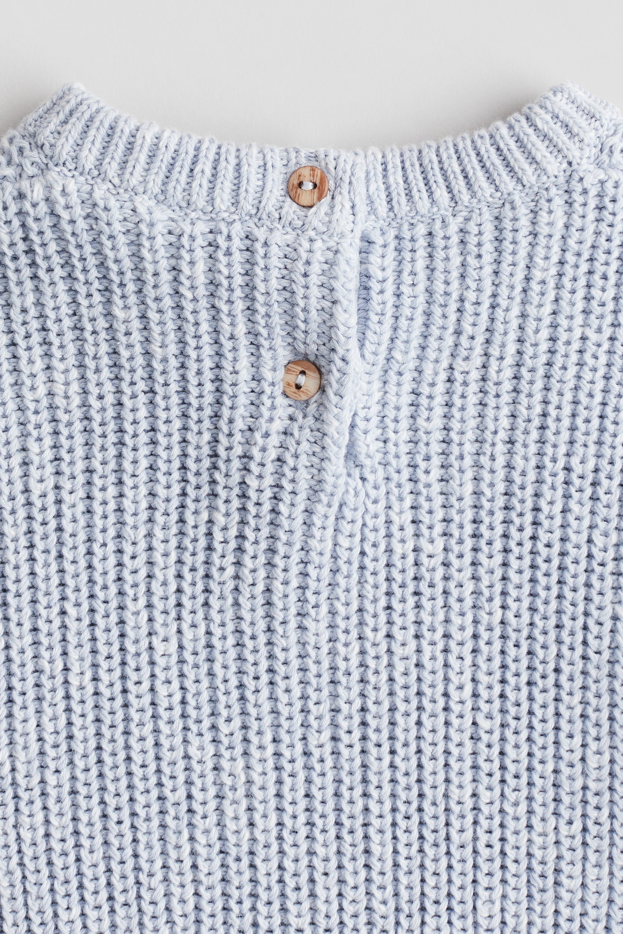 Patent-Knit Cotton Sweater