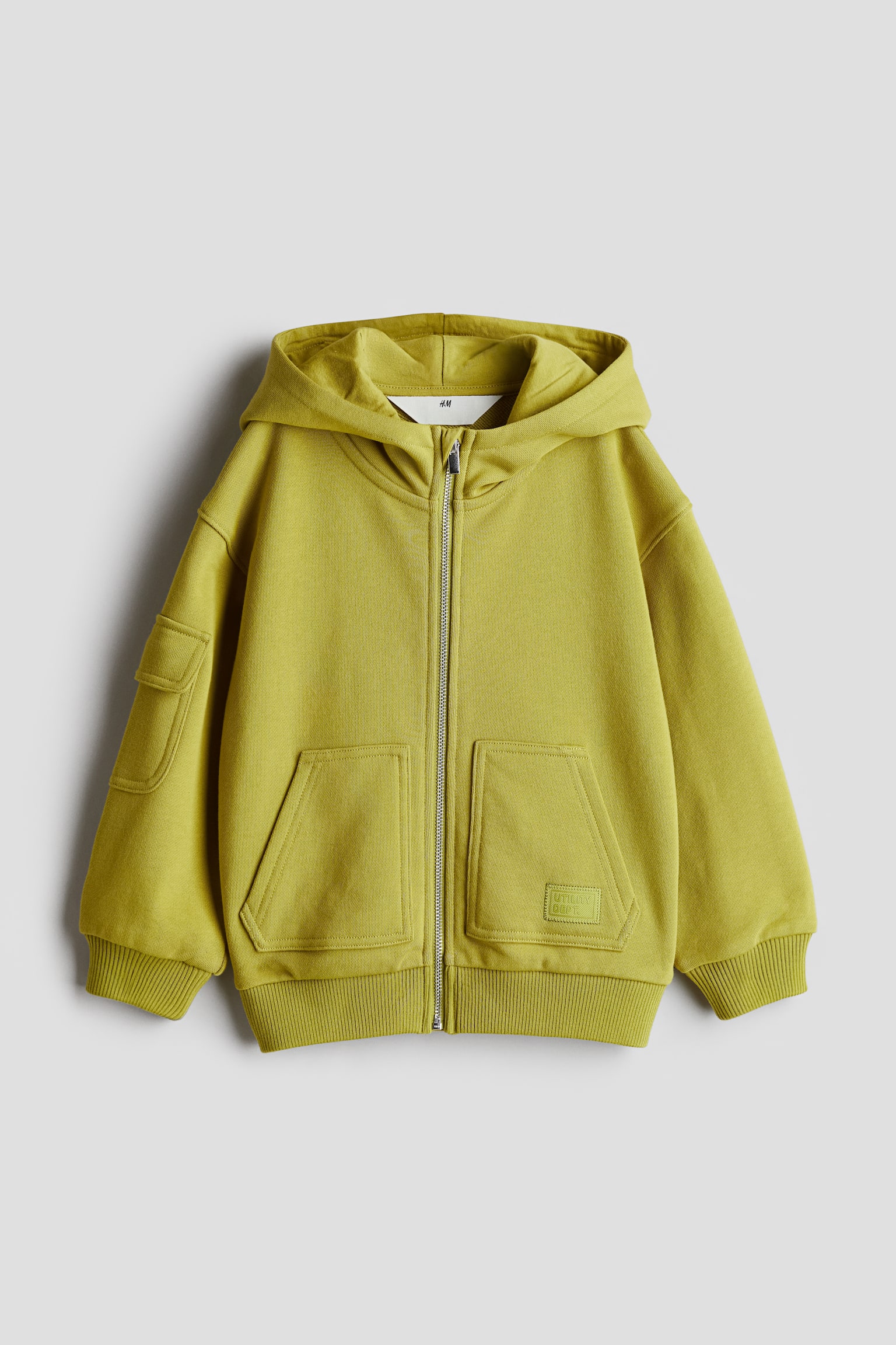 Zip-through hoodie - Olive green - 1