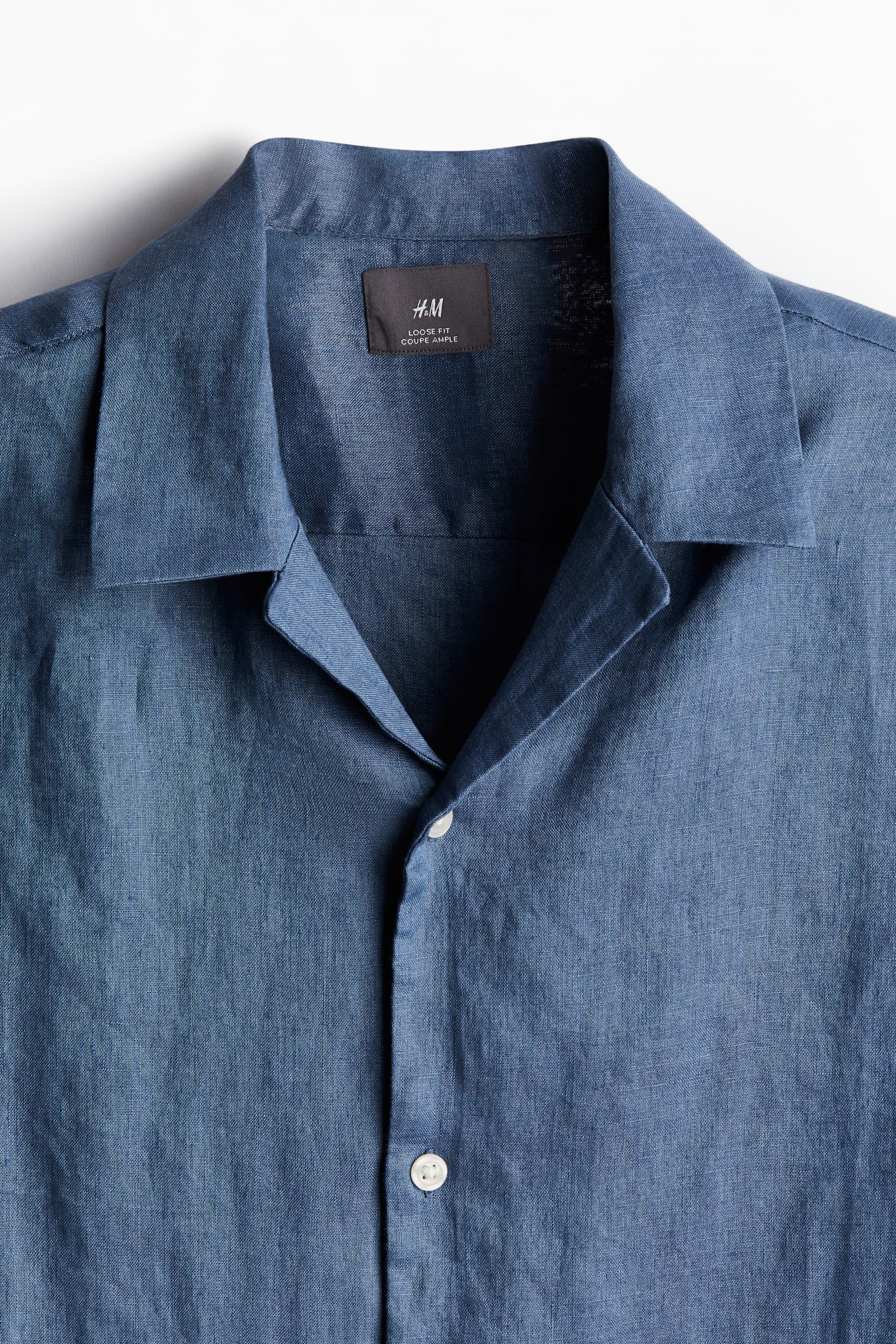 Relaxed Fit Linen resort shirt - Blue/Navy blue/White/Dark blue/Flowers - 4