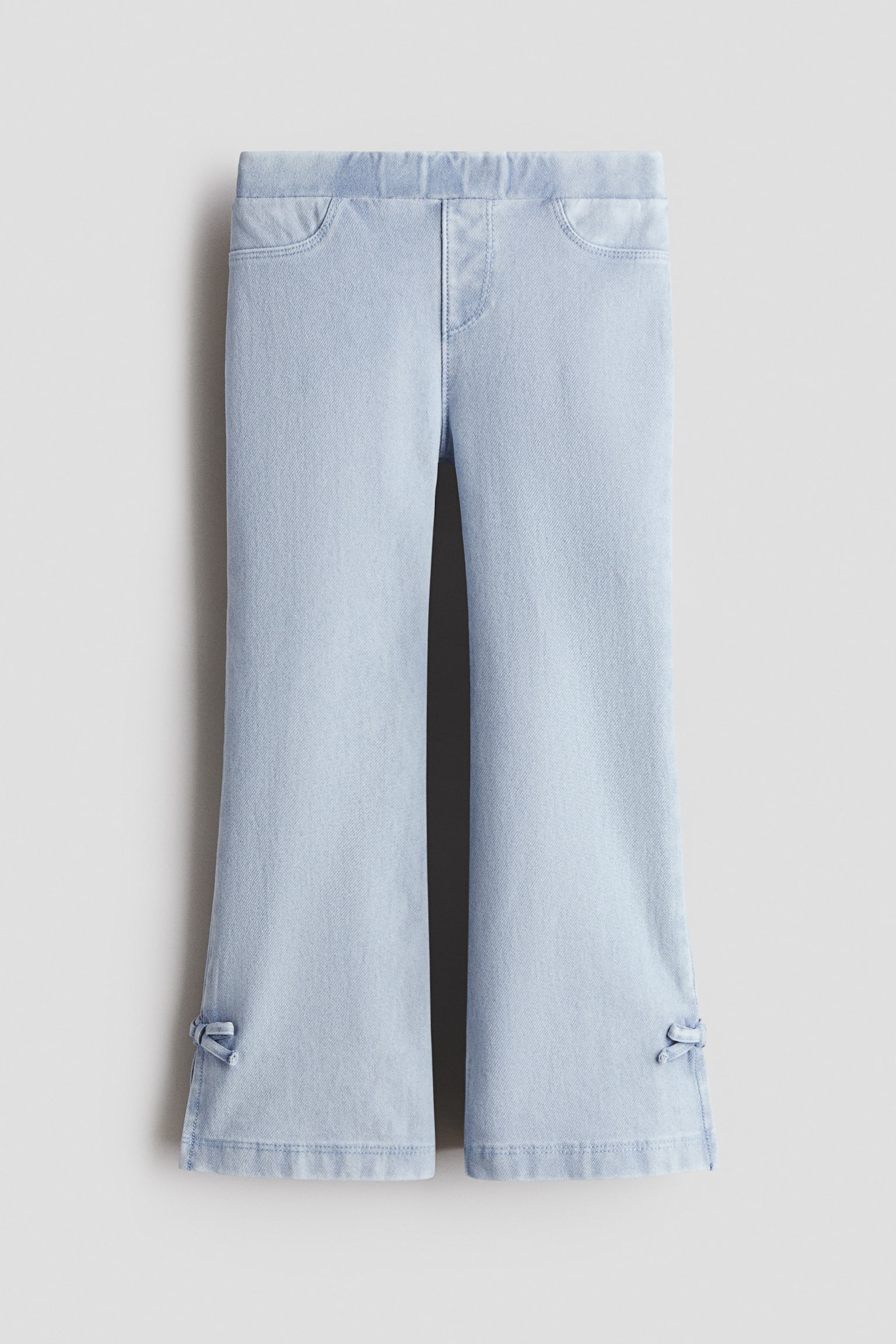 Jegging évasé façon denim - Bleu denim pâle/Bleu denim clair/noeuds/Bleu denim foncé - 1