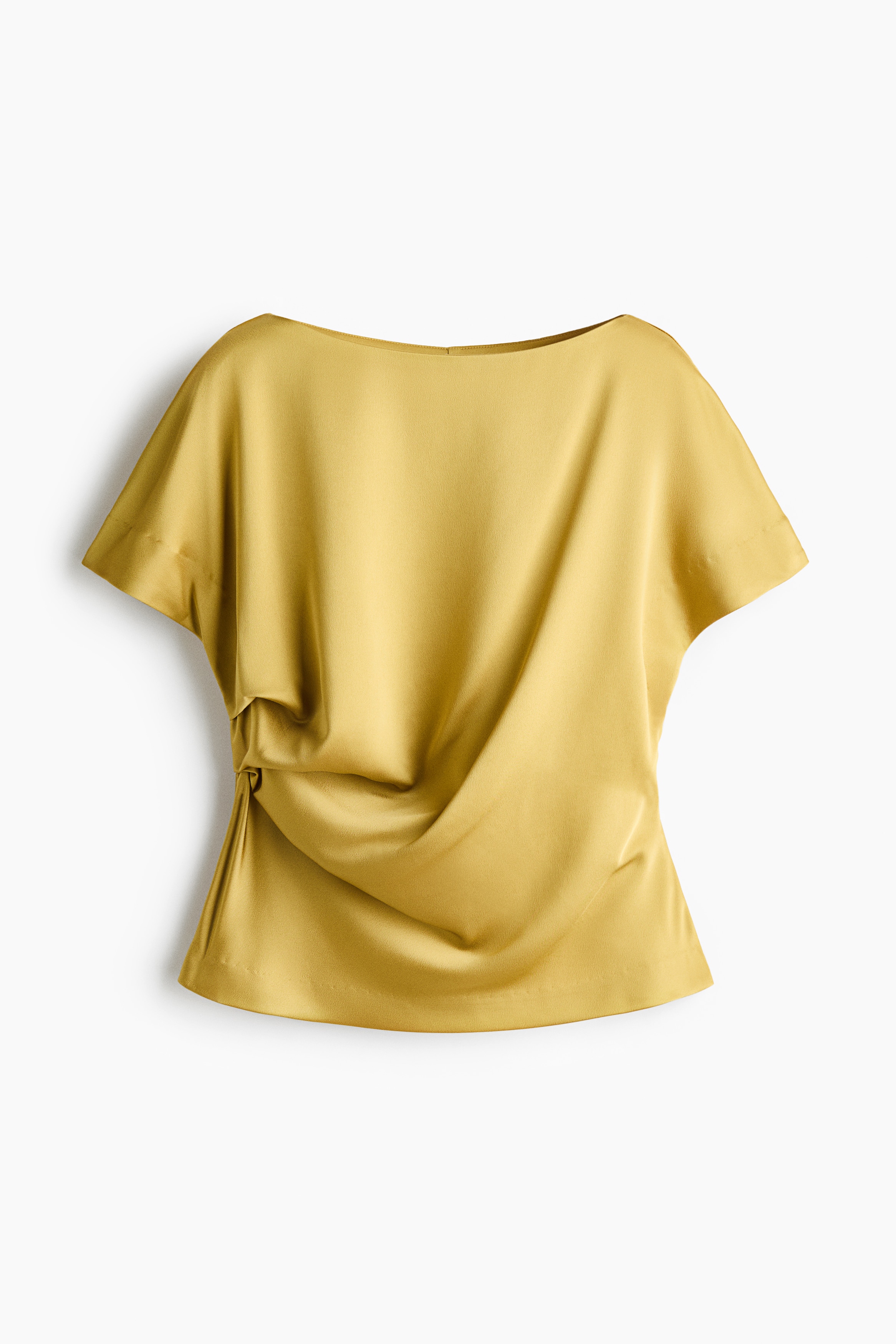 Draped satin blouse