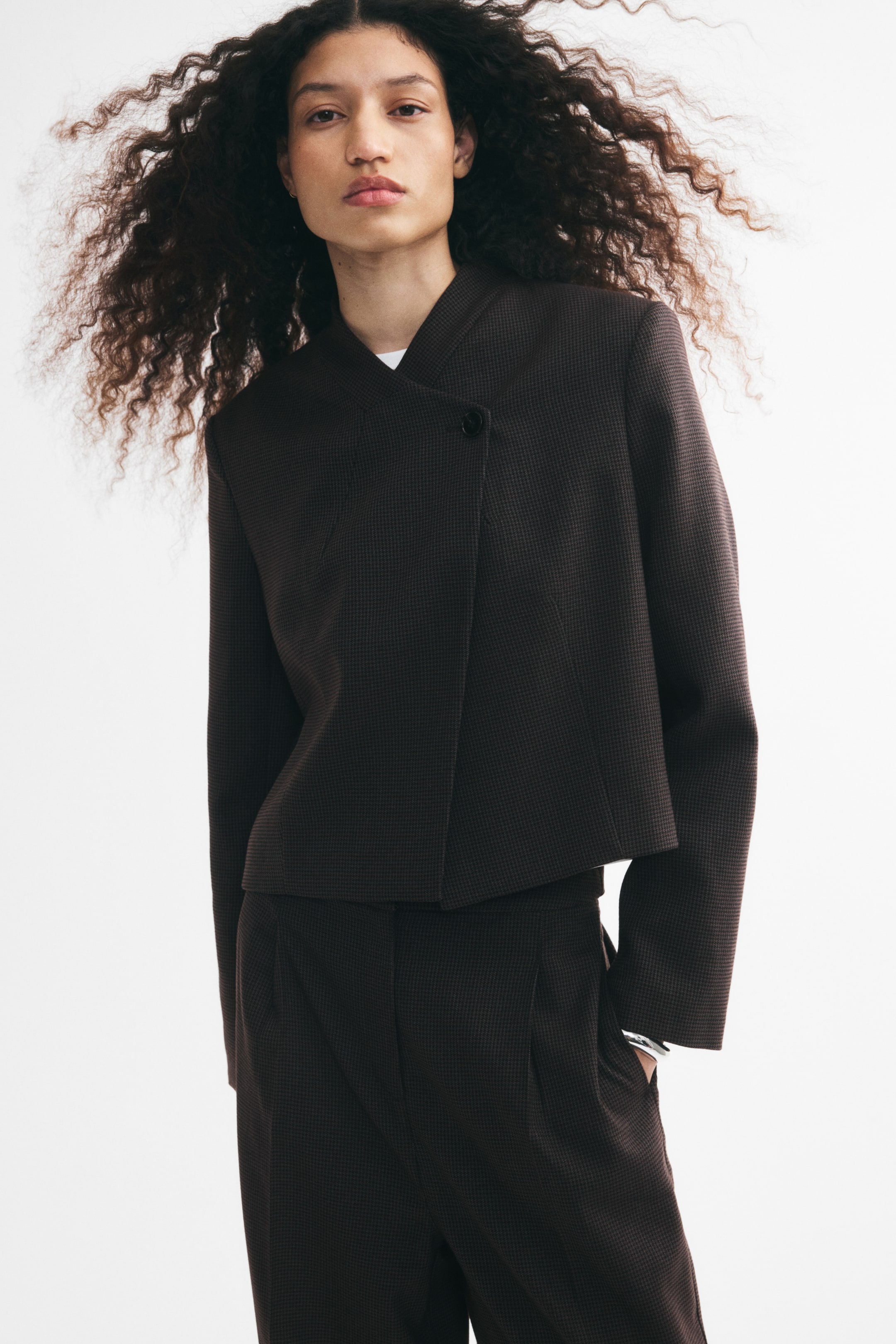 Oversized Single-Breasted Jacket