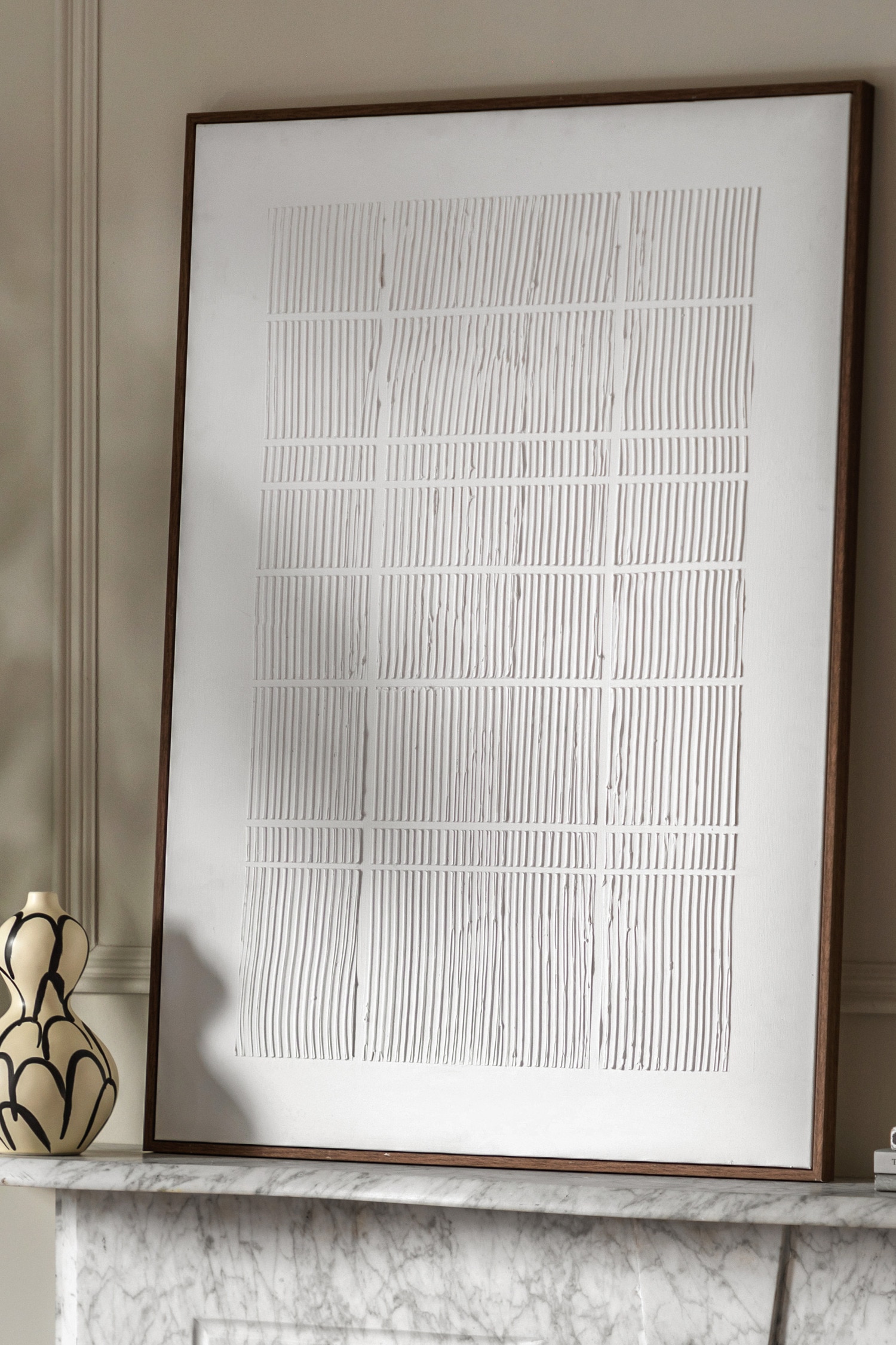 Textured Framed Canvas - Natural