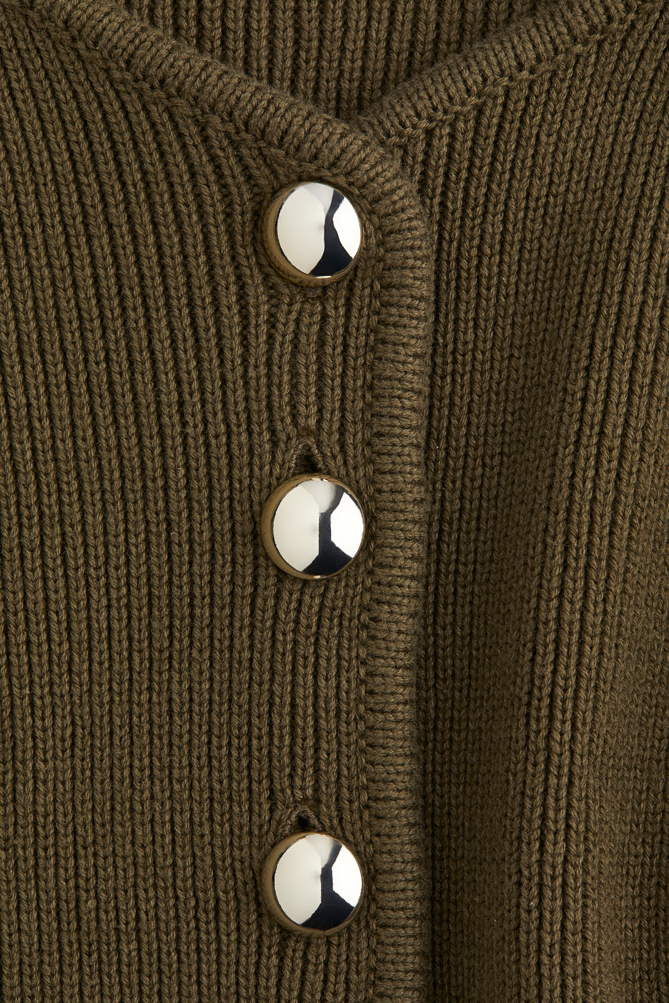 Rib-Knit Cotton Cardigan - thumbnail 4