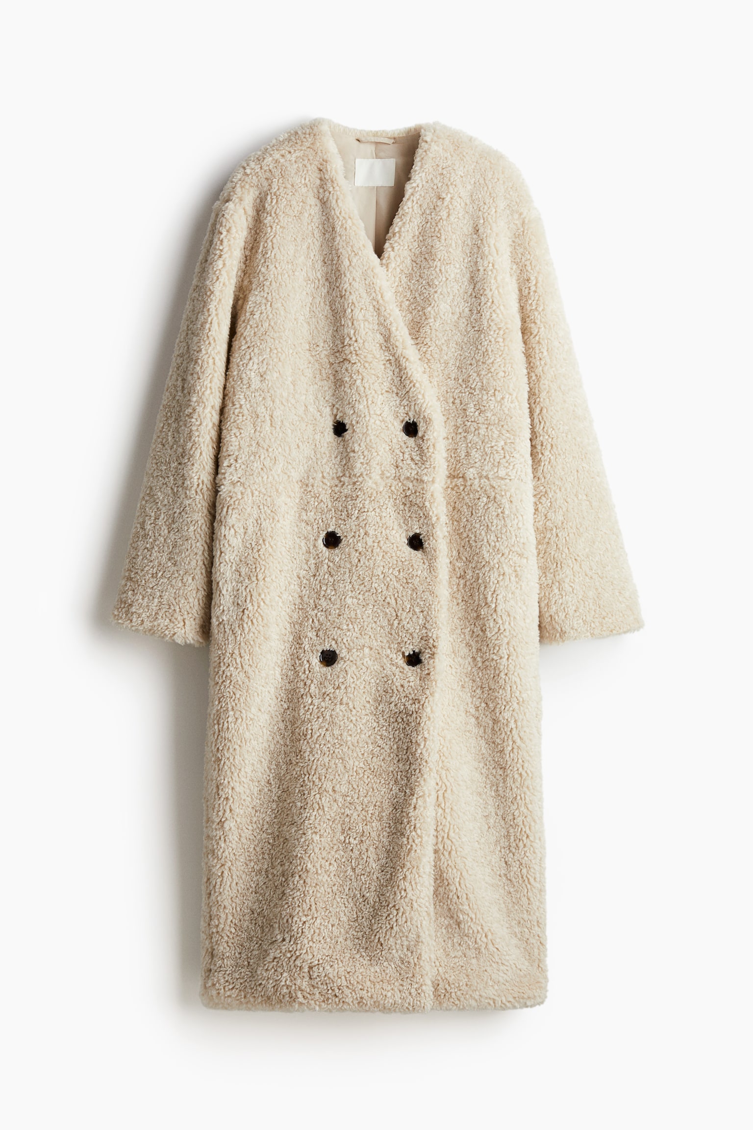 Teddy maxi coat - Light beige - 2