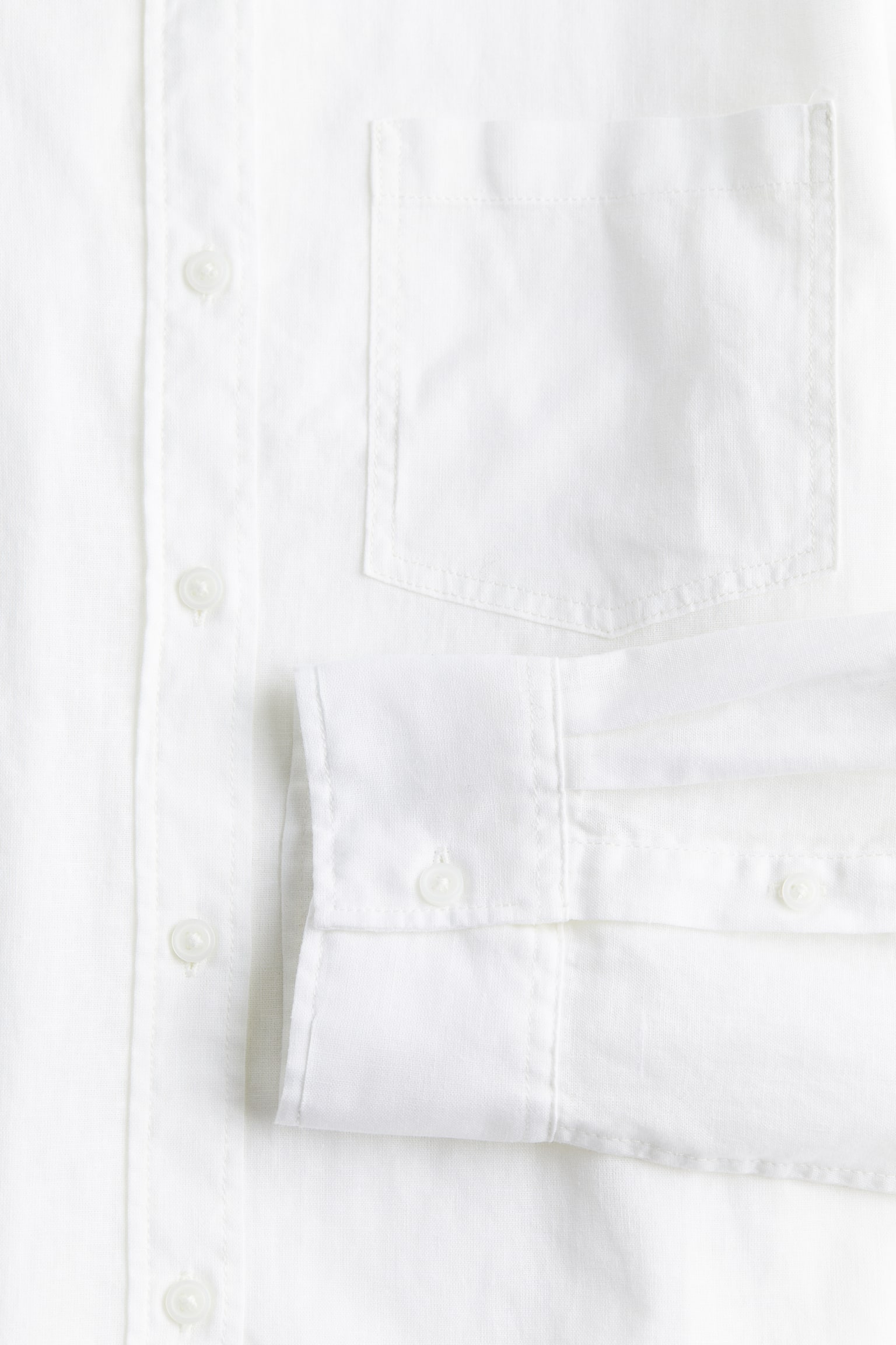 Linen Blend Shirt - White/Yellow/Stripe/Light blue/Light beige/Khaki green/Blue/Bright blue/Black/Blue/White stripe - 3