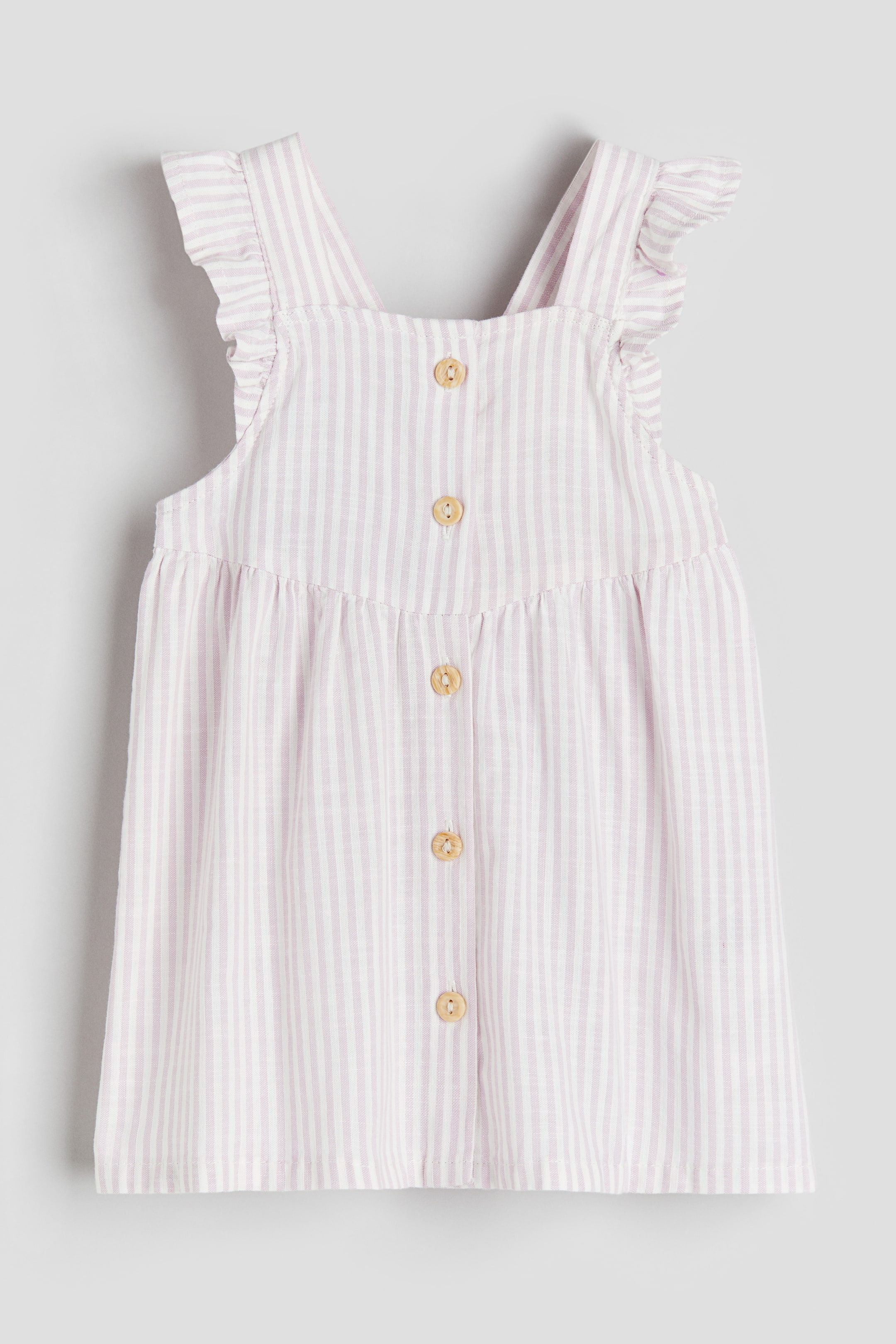 Ruffle-trimmed Cotton Dress