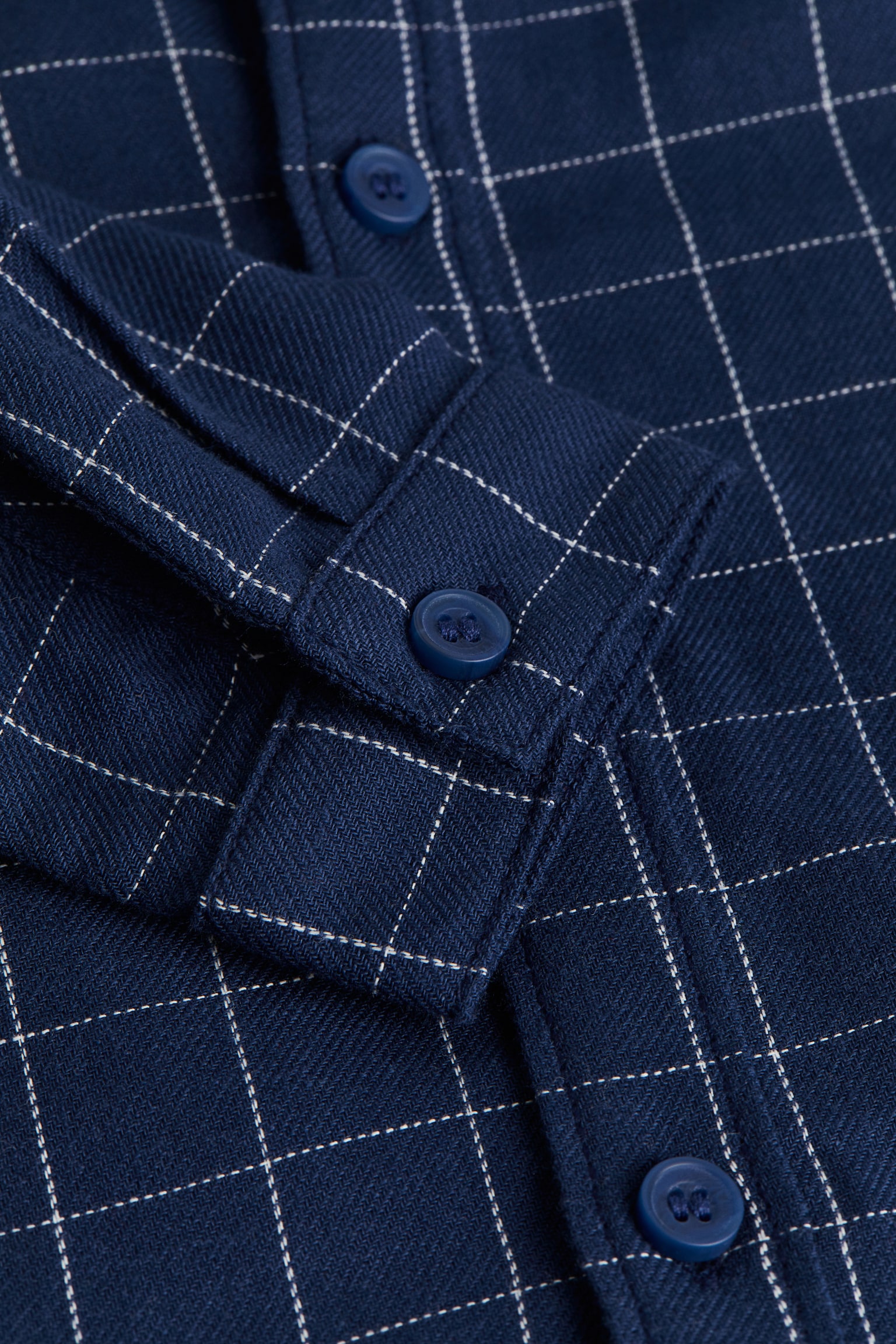 Cotton shirt - Dark blue/Checked - 2