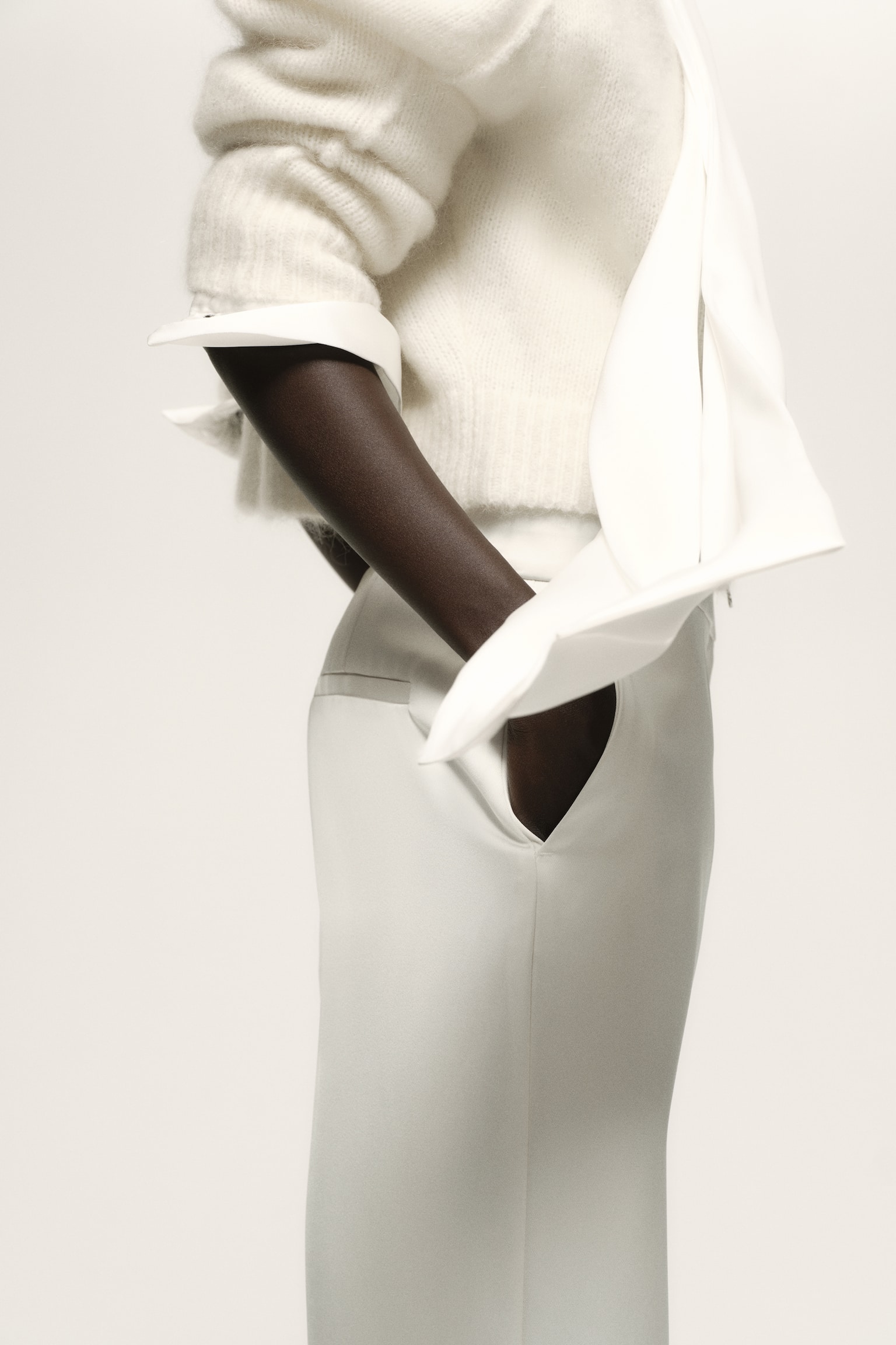 Weite Hose - Weiß/Rot - 4