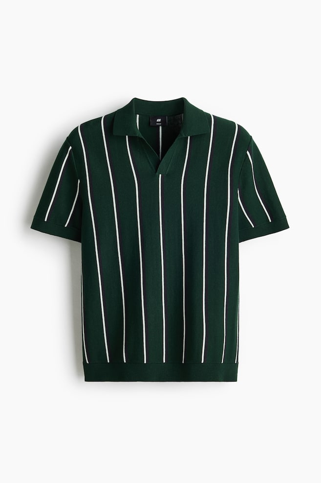 Polo de algodón Regular Fit - Verde oscuro/Rayas/Azul claro/Rayas - 1