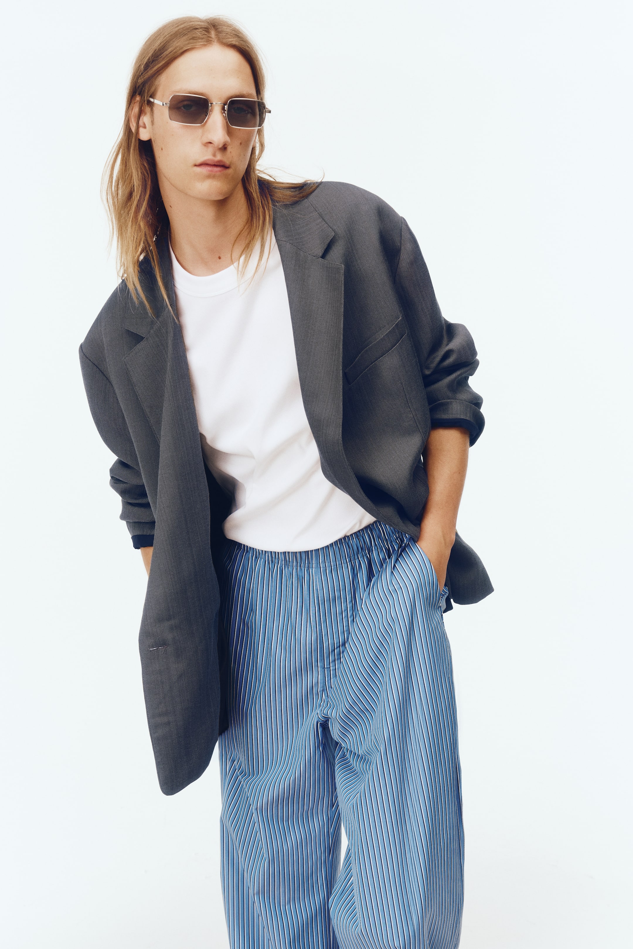 Pantalon ample en coton pima