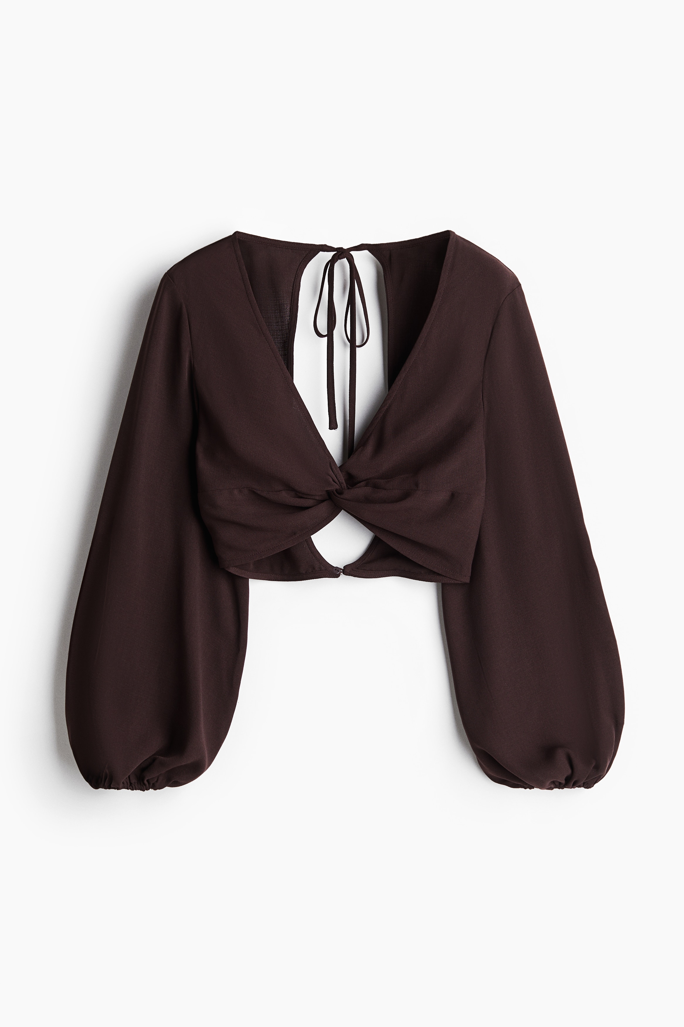 Blusa com costas abertas - Bordeaux/Verde/Padrão