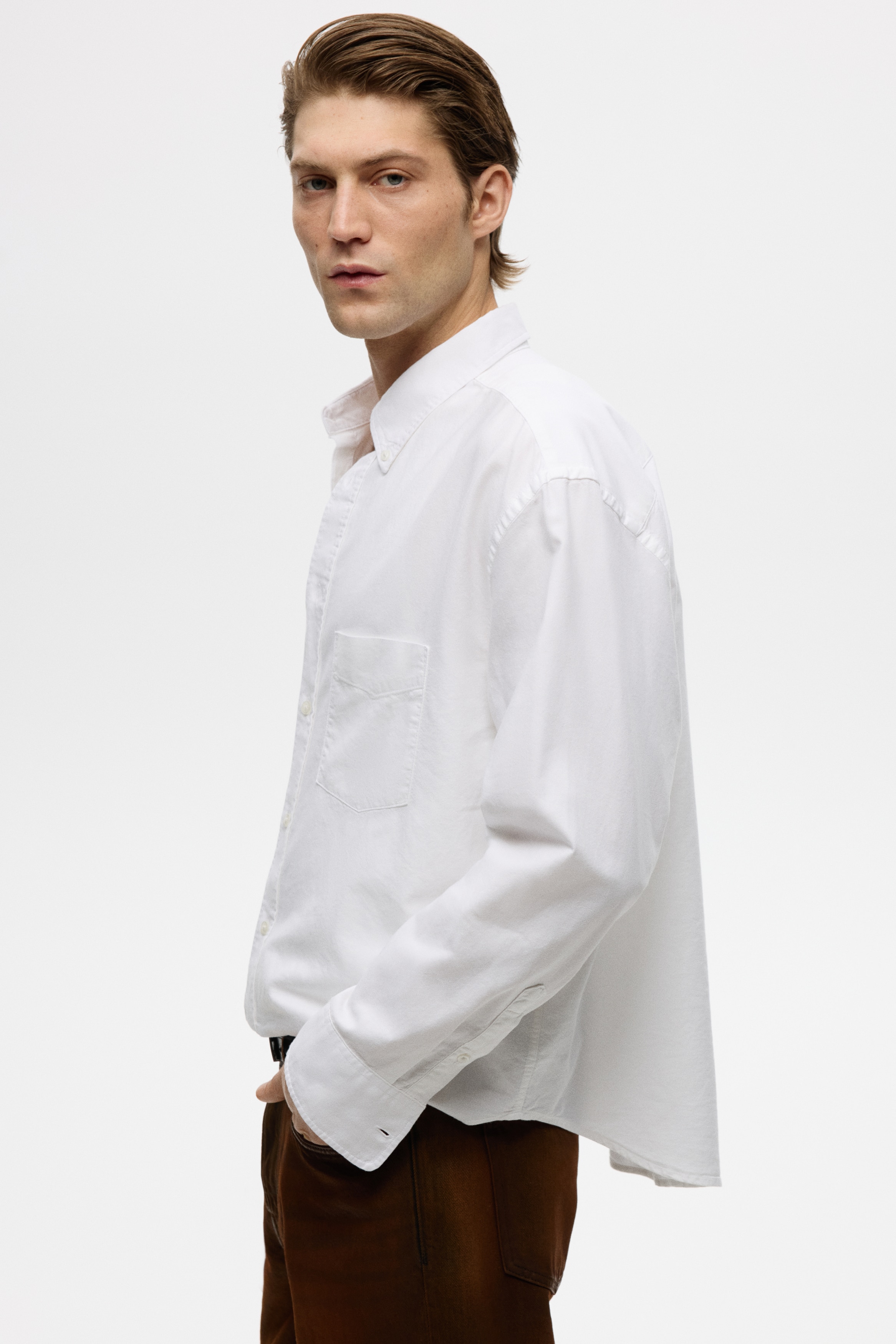 リラックスフィット オックスフォードシャツ - ホワイト - Men | H&M JP