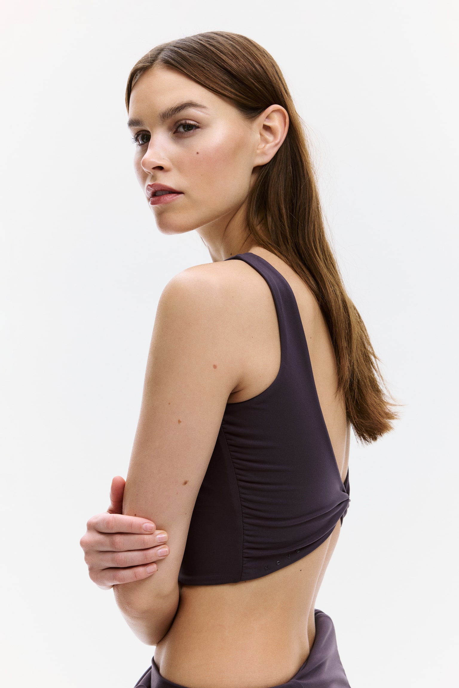 Twist-detail vest top with SoftMove™ - Plum purple/Amazonite blue/Ivory/Black/Light truffle - 5