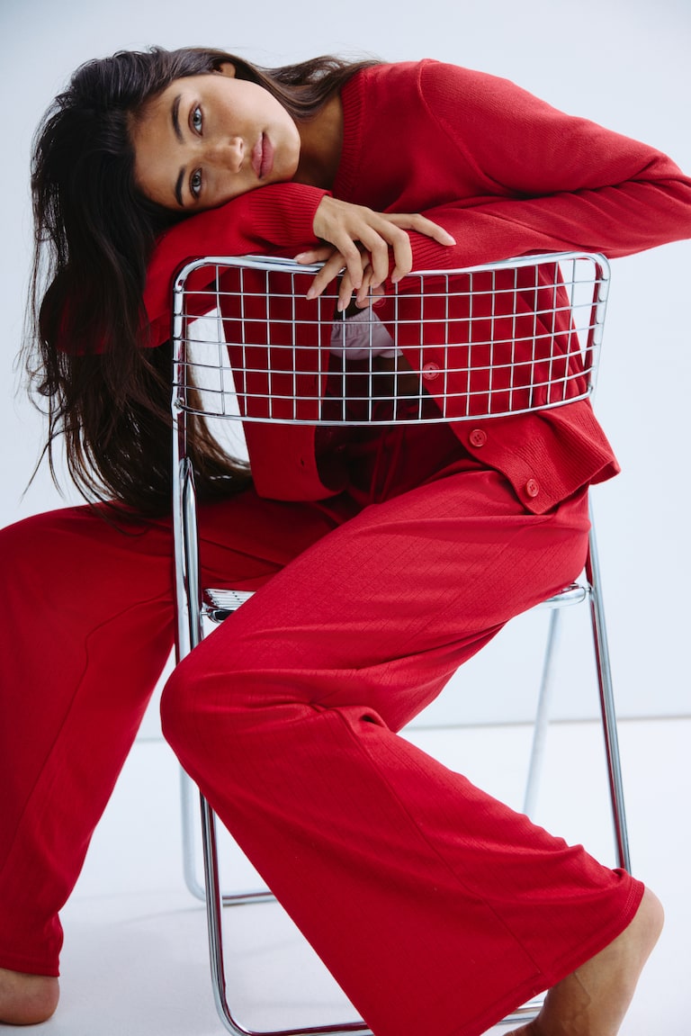 Pointelle pyjama bottoms