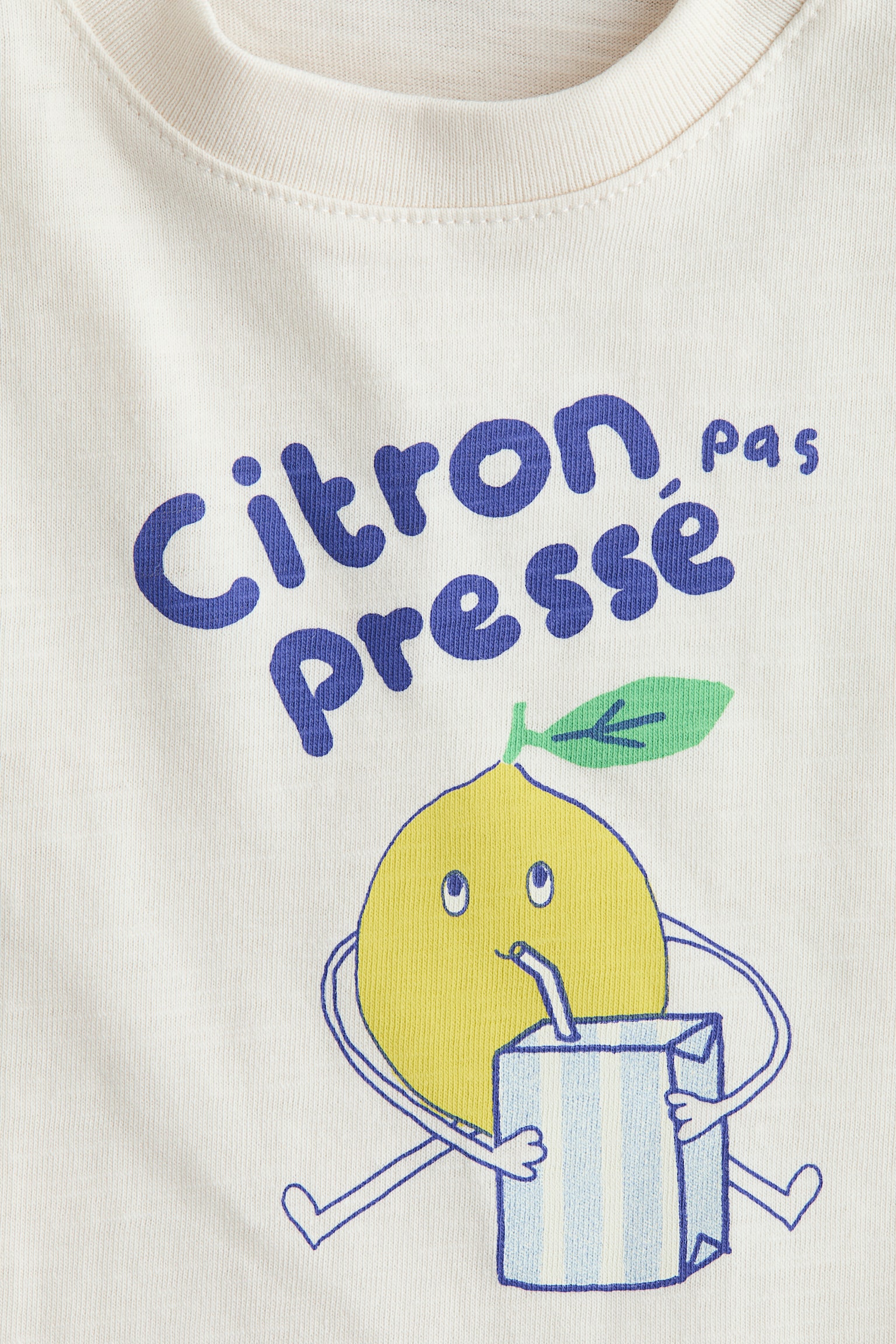 T-shirt avec détail brodé - Crème/Citron pas pressé/Rose framboise/Hello - 2