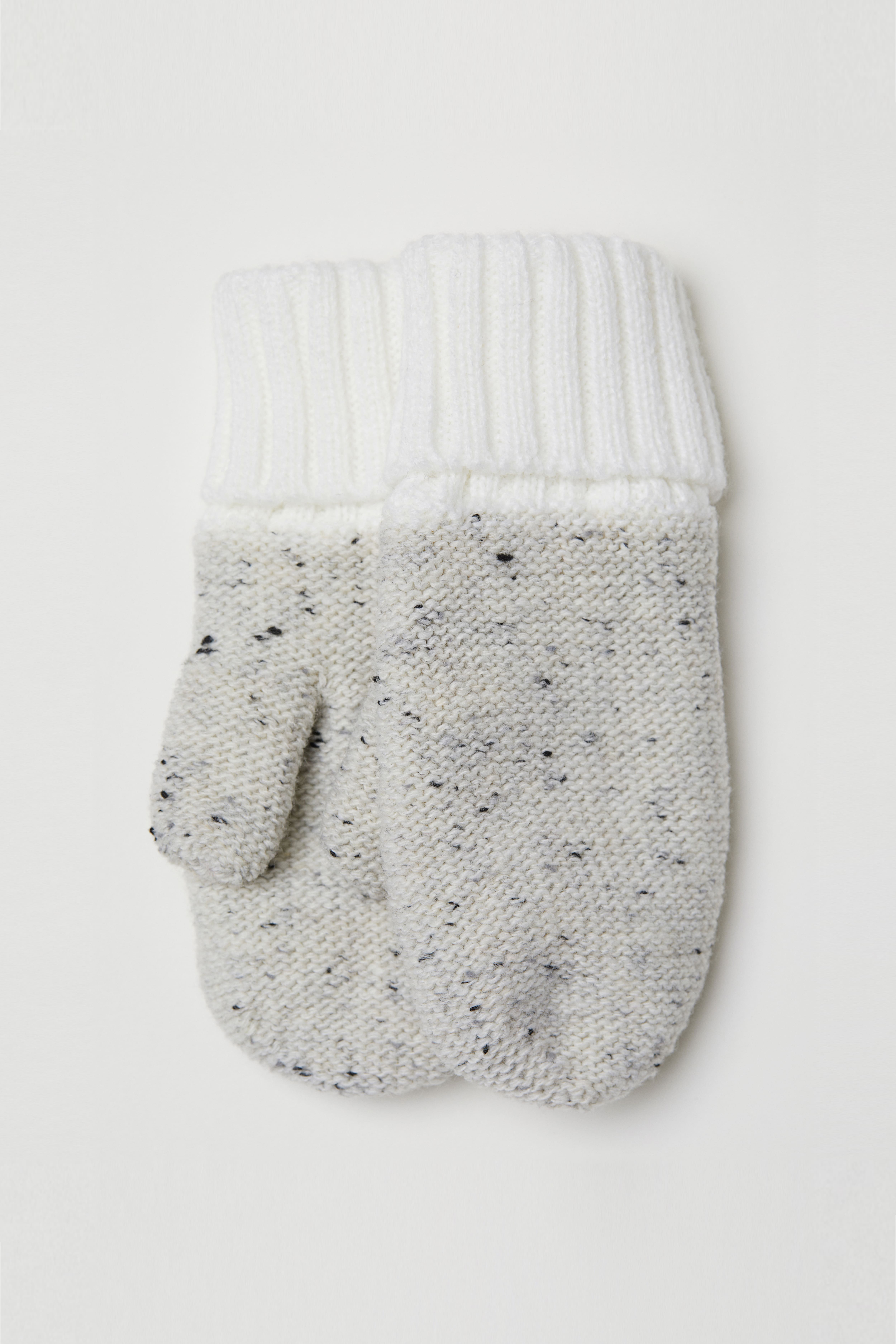 Fleece lined Mittens White Kids H M CA