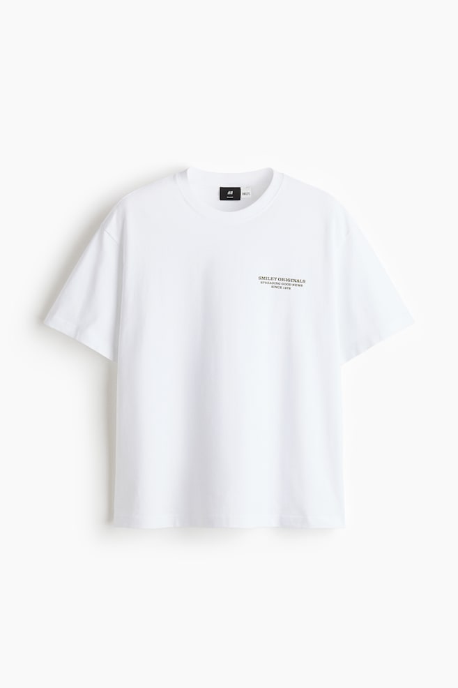 Loose Fit T-shirt - White/Smiley® Originals/Dark green/Henri Matisse/White/Kodak/White/Oasis/White/The Rolling Stones/White/Claude Monet/Black/Ramones/White/Monet/Light blue/Monet/Black/Scarface/Dark grey/Nirvana/White/Keith Haring/Black/Post Malone/White/University of Michigan - 1