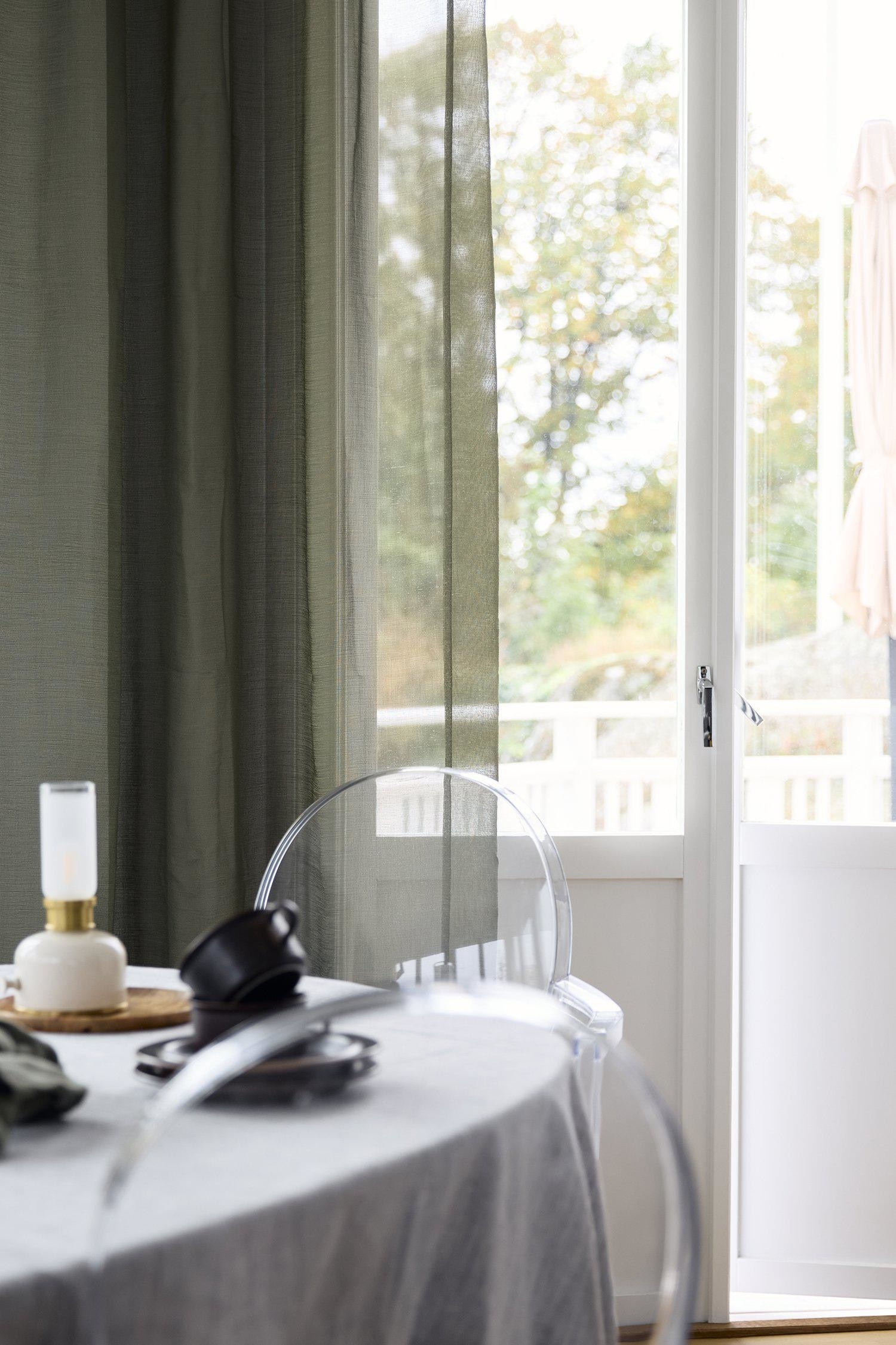 Cortina Rimy 1p - Verde-musgo/Cinzento