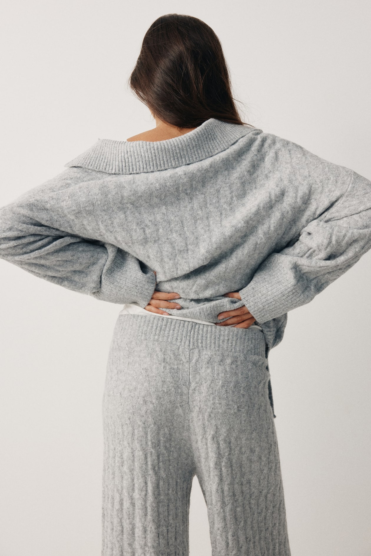Cable-Knit Polo Sweater - image 5