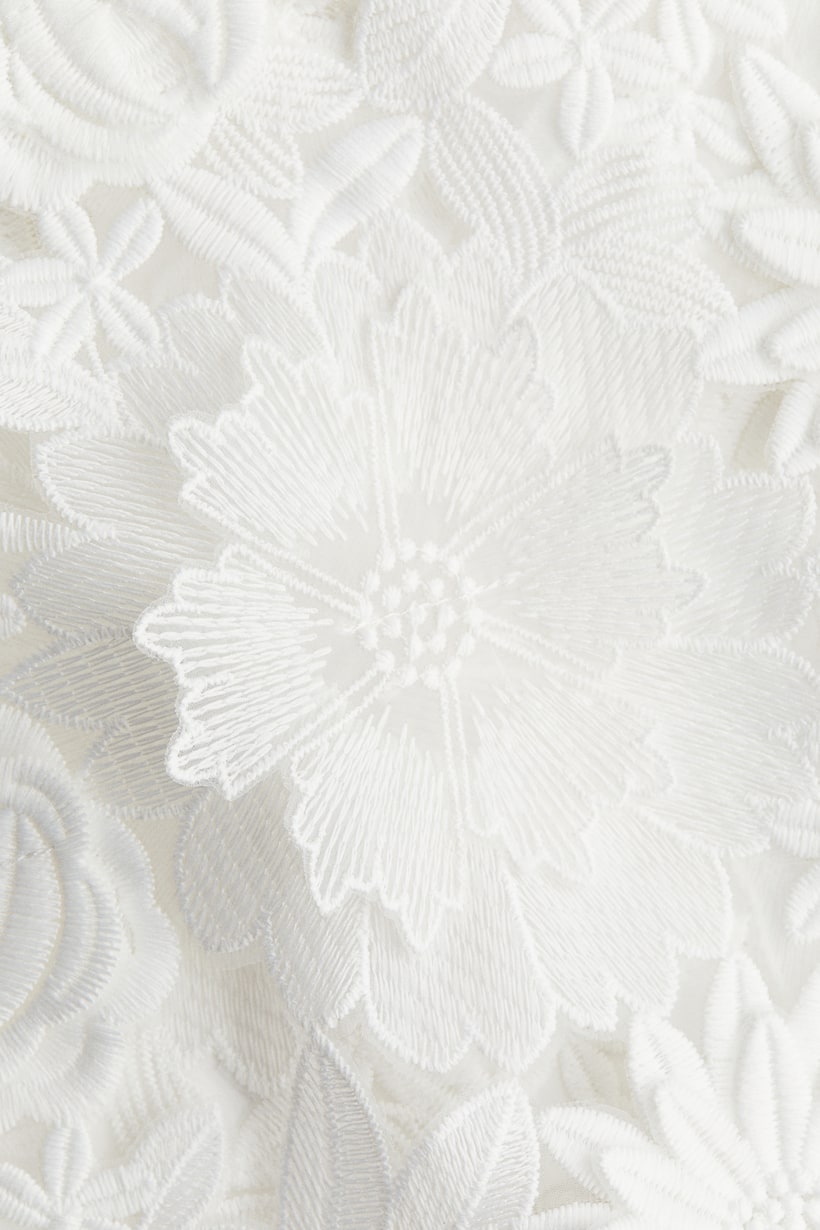 H & M Lace-Detail Cotton Dress
