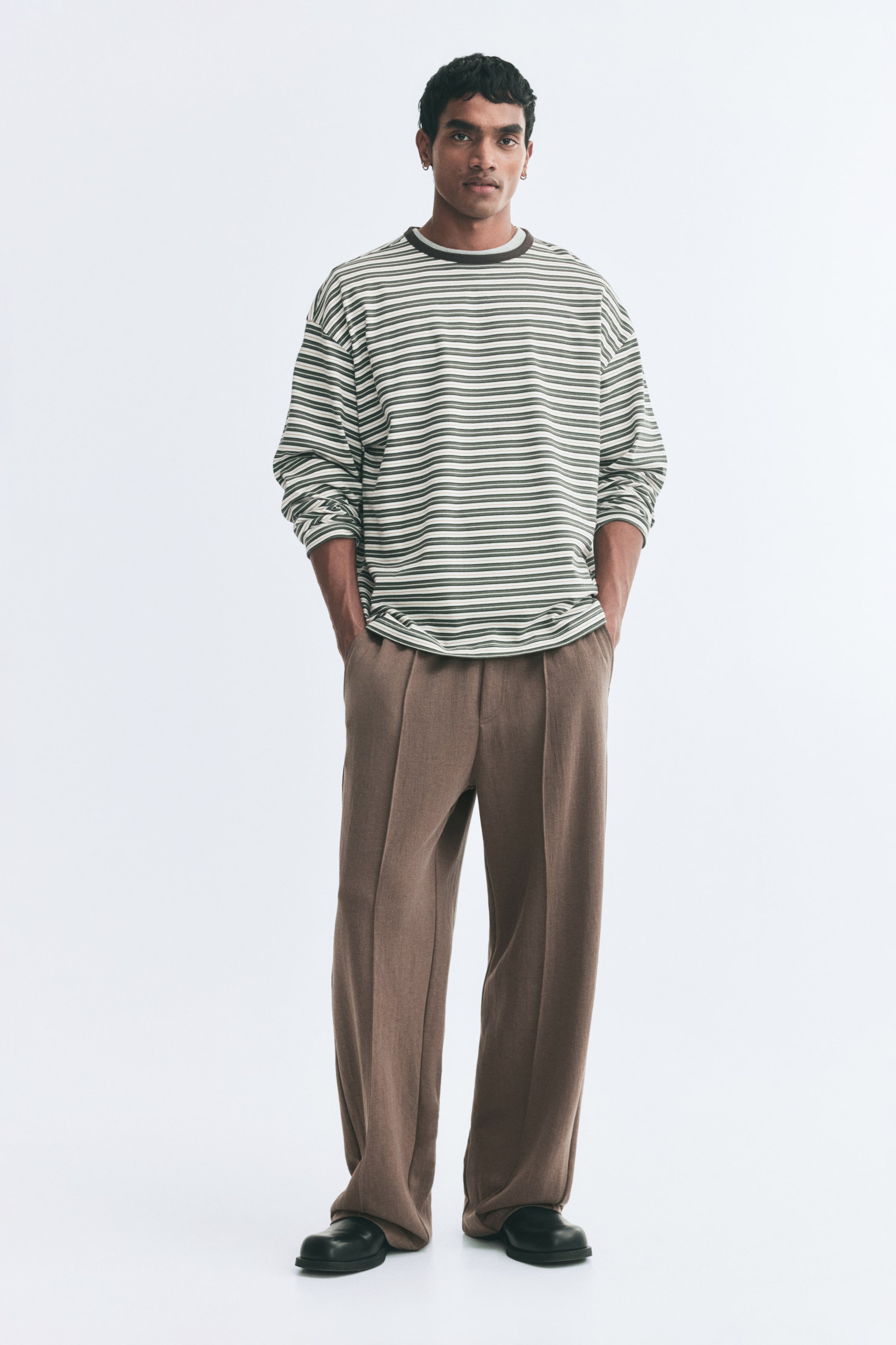 View larger image: Relaxed Fit Interlock joggers - Dark mole - Men | H&M 1