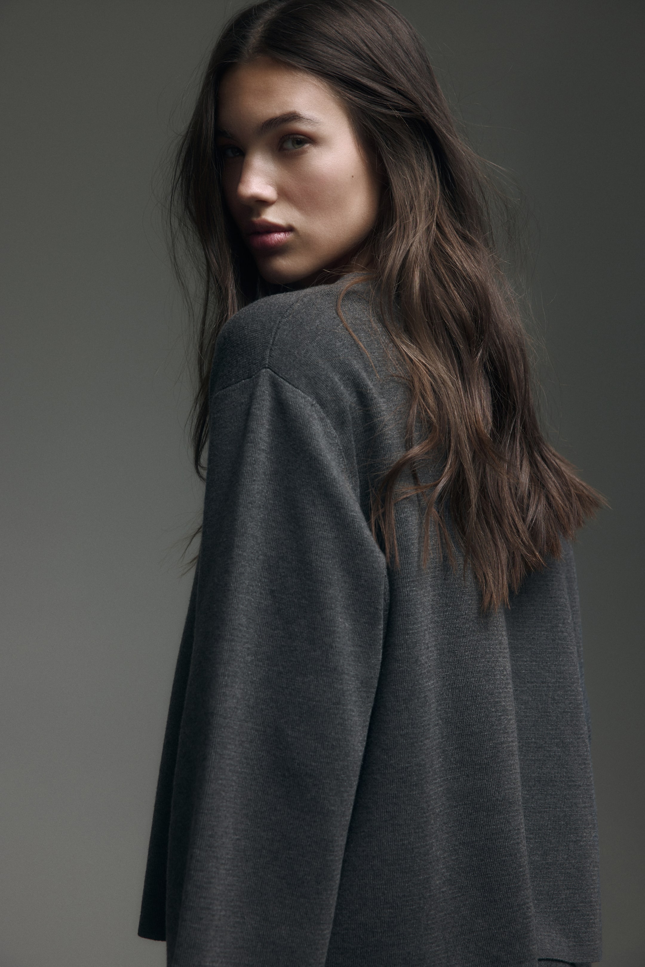 View larger image: Fine-knit cardigan - Dark grey marl - Ladies | H&M IN 4