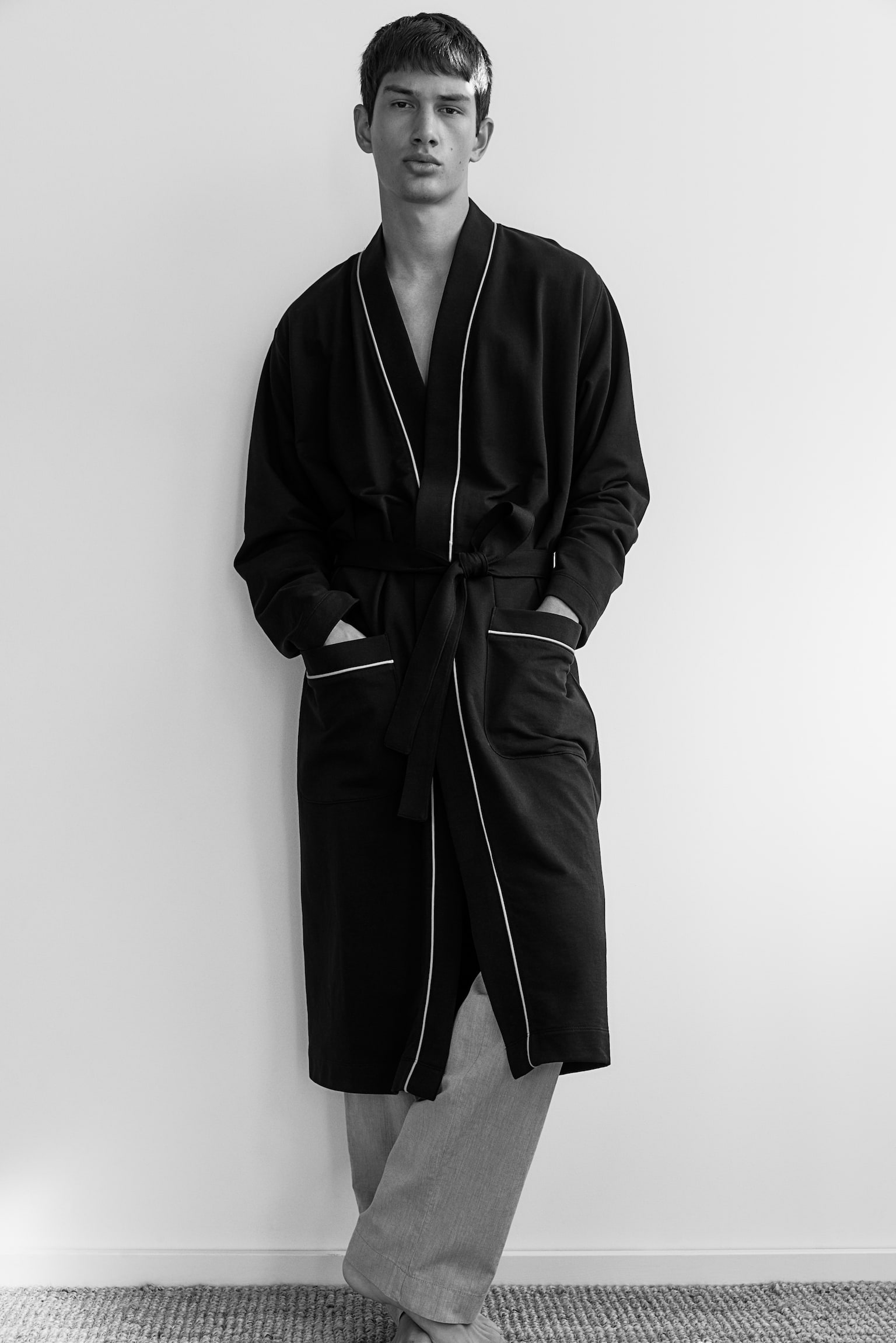 Jersey dressing gown - Dark blue - 3