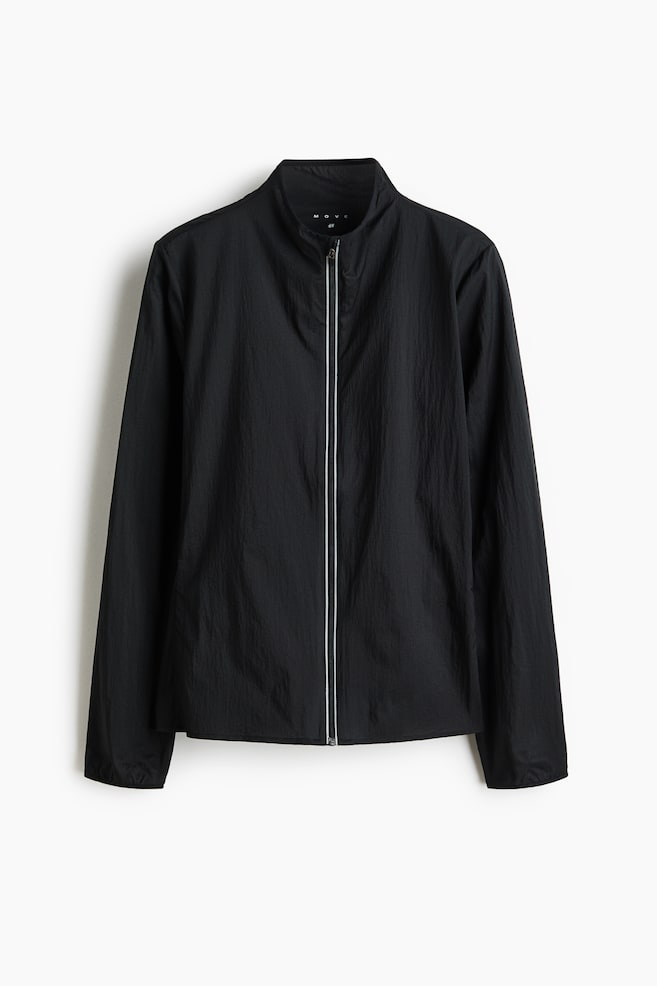 Lightweight running jacket with DryMove™ - Black/Blush - 1